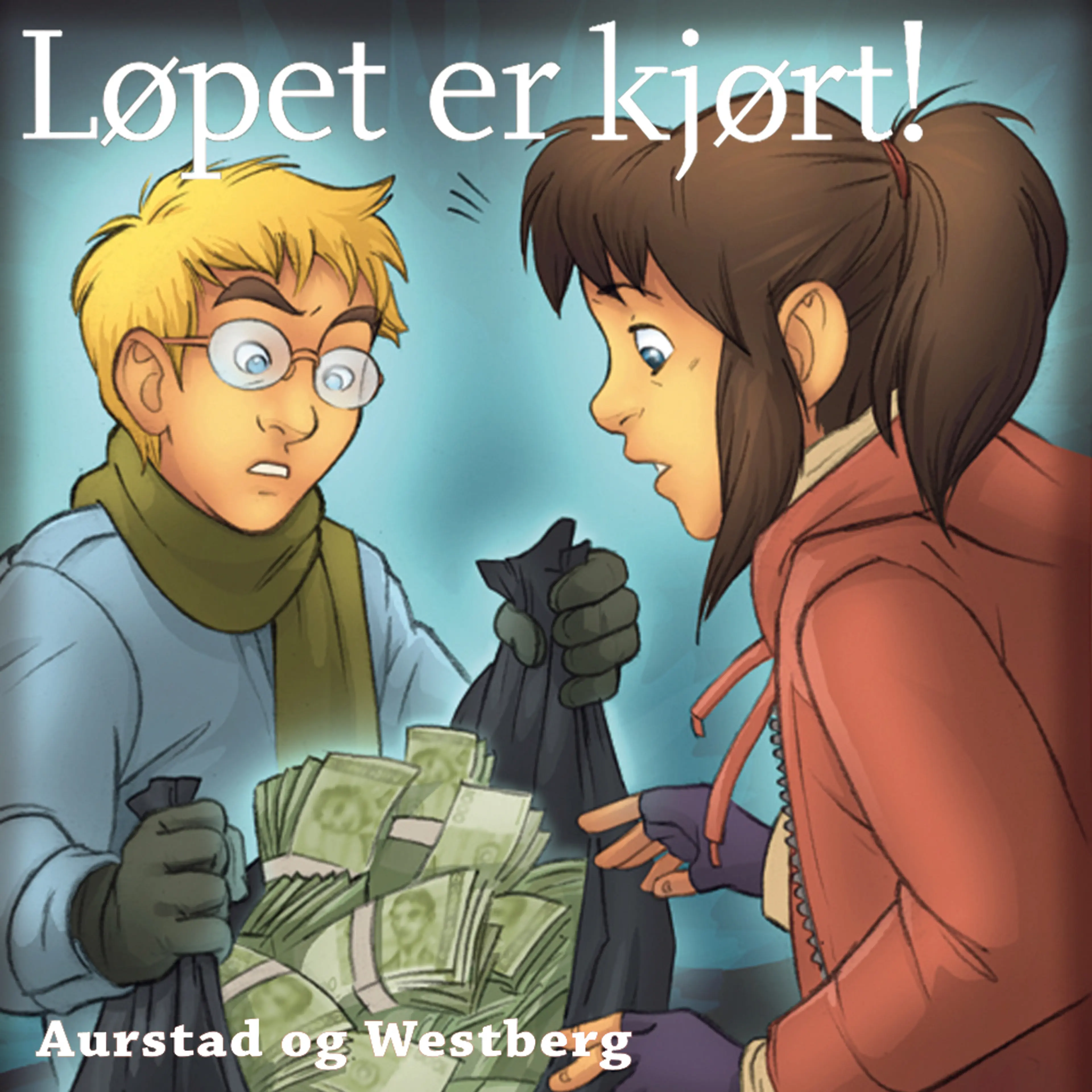 Omslag Løpet er kjørt! av Tore Aurstad og Carina Westberg (Lydbok)