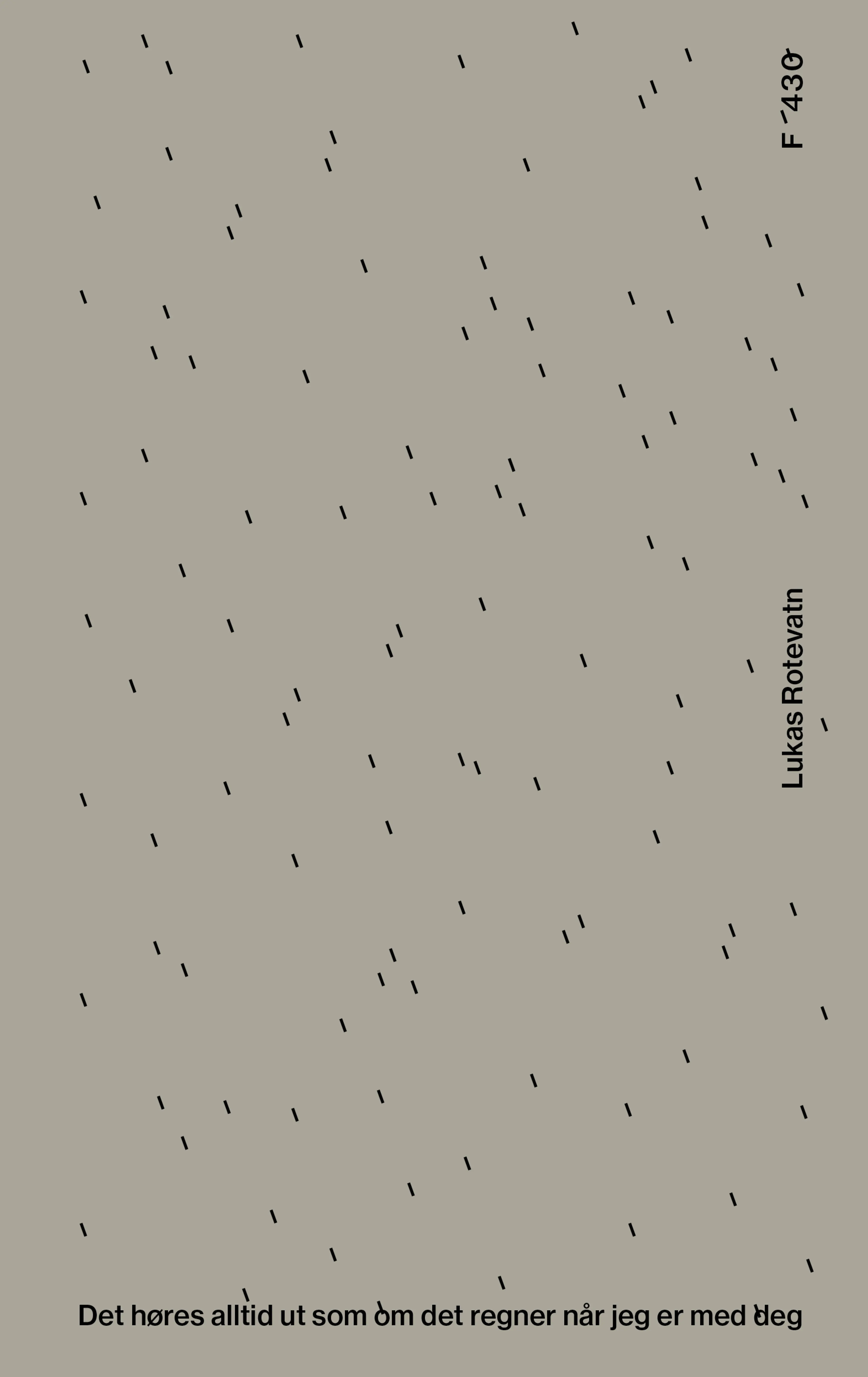 Omslag Det høres alltid ut som om det regner når jeg er med deg av Lukas Rotevatn (Ebok)