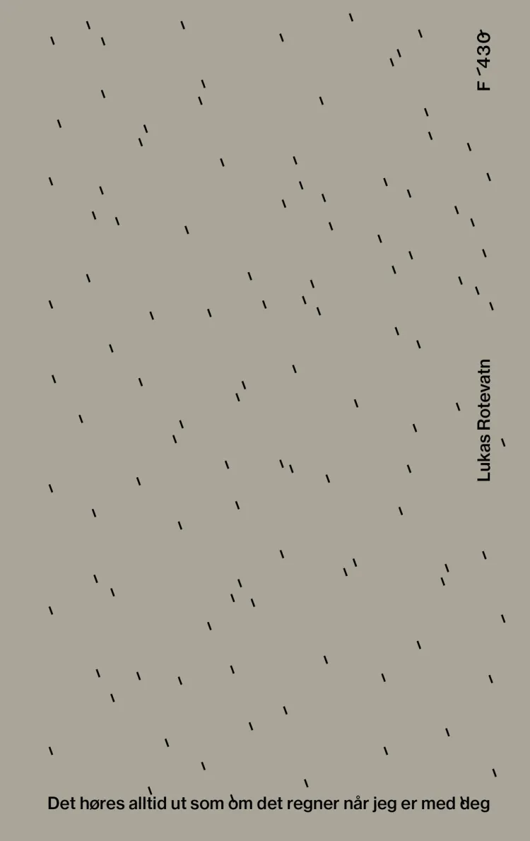 Omslag Det høres alltid ut som om det regner når jeg er med deg av Lukas Rotevatn (Ebok)