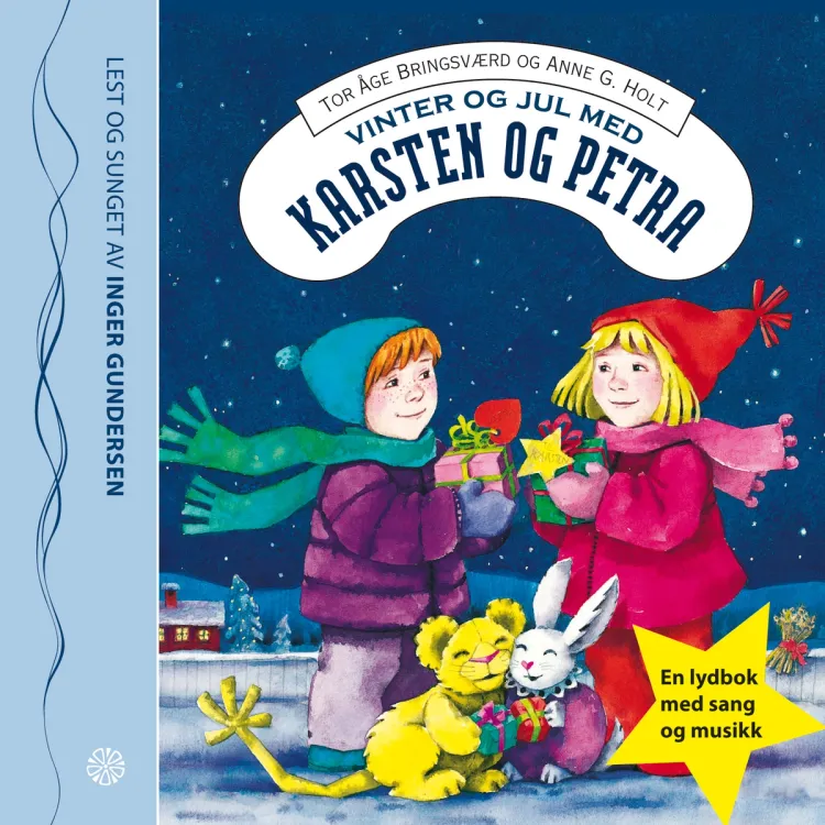 Omslag Vinter og jul med Karsten og Petra av Tor Åge Bringsværd (CD)