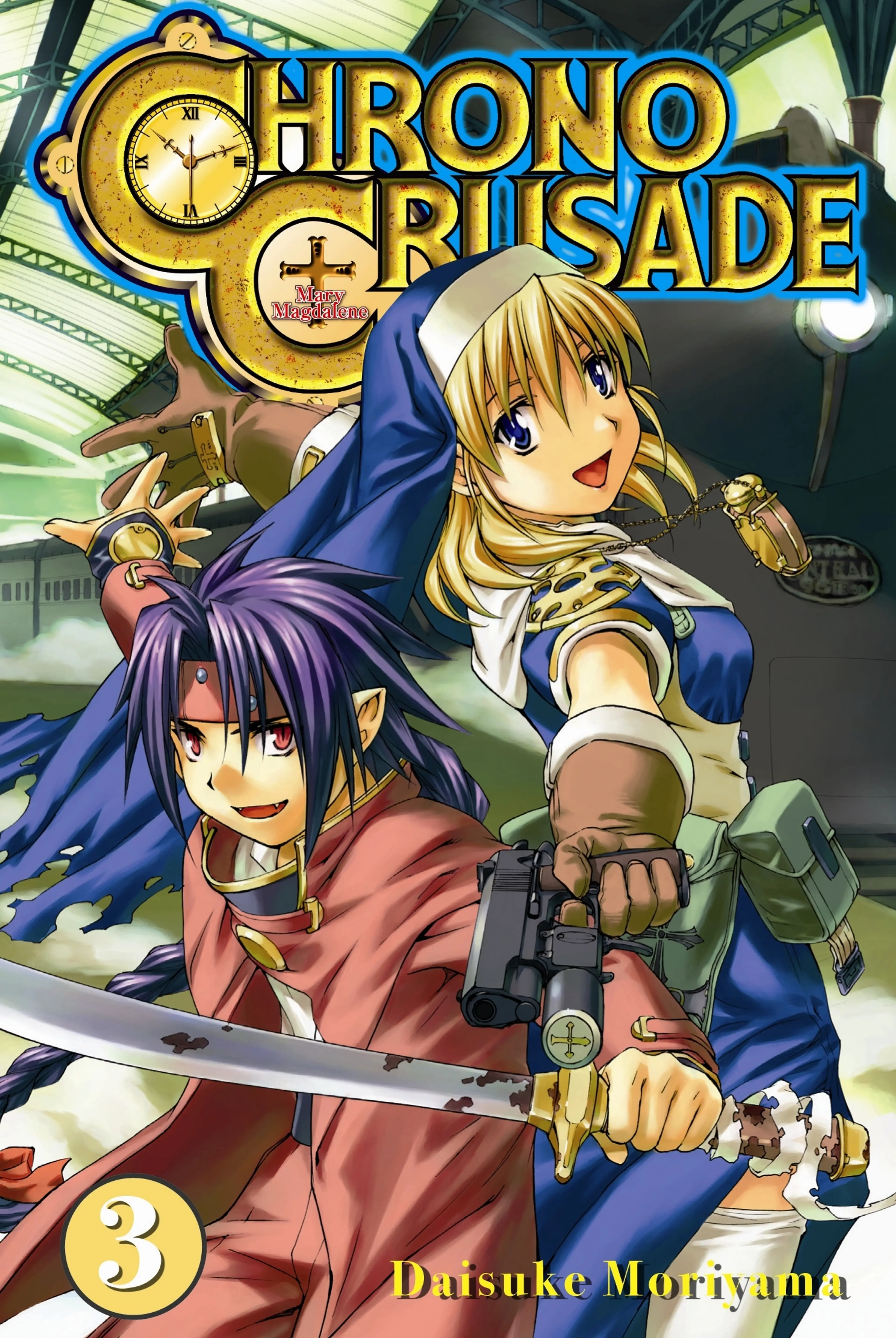 Omslag Chrono Crusade 3 av Moriyama Daisuke (Heftet)
