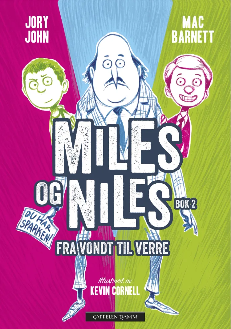 Omslag Miles og Niles. Bok 2. Fra vondt til verre av Mac Barnett og Jory John (Ebok)