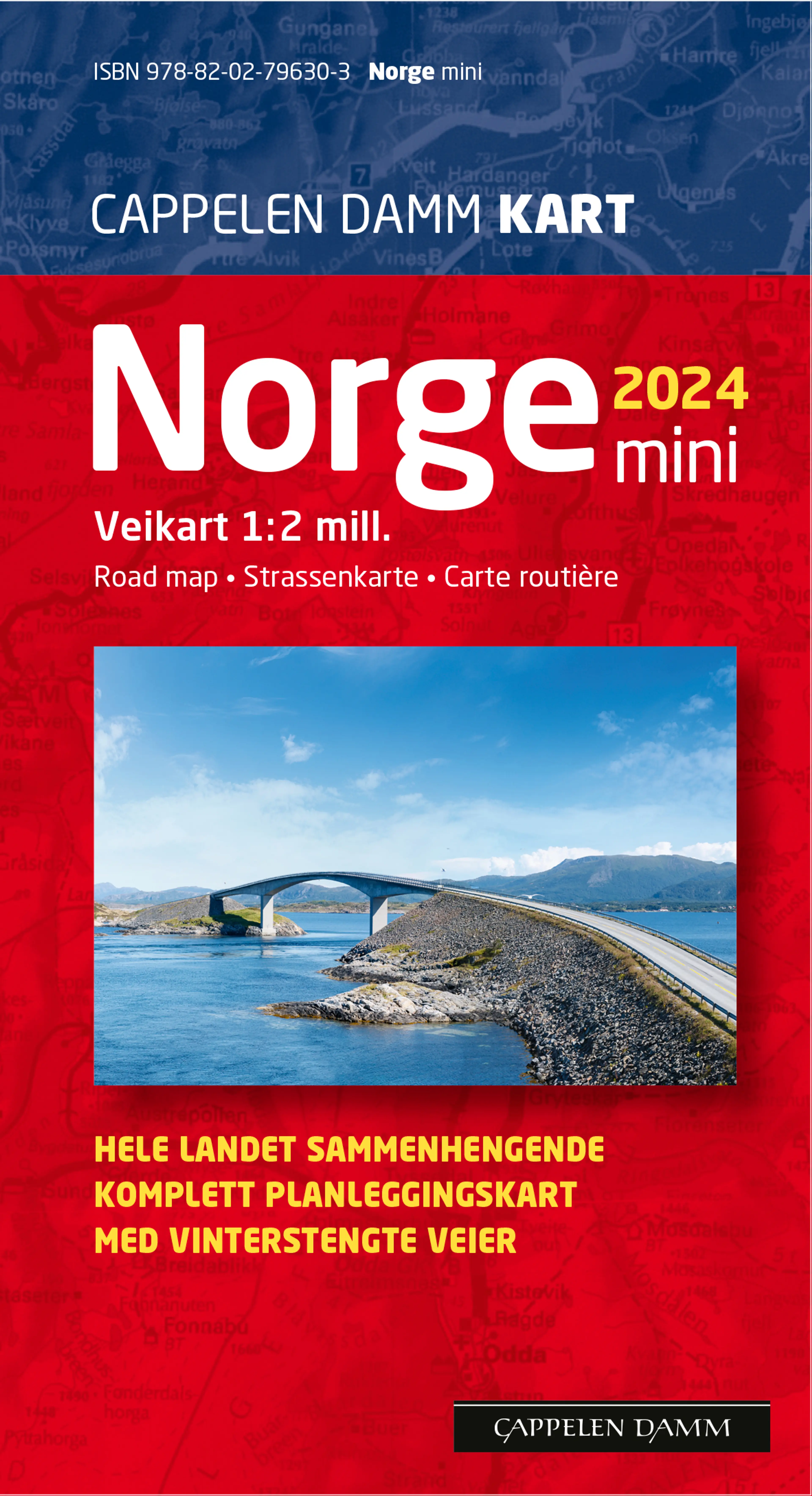 Omslag Norge mini CK 12 brettet 2024 av Cappelen Damm Kart (Kart)