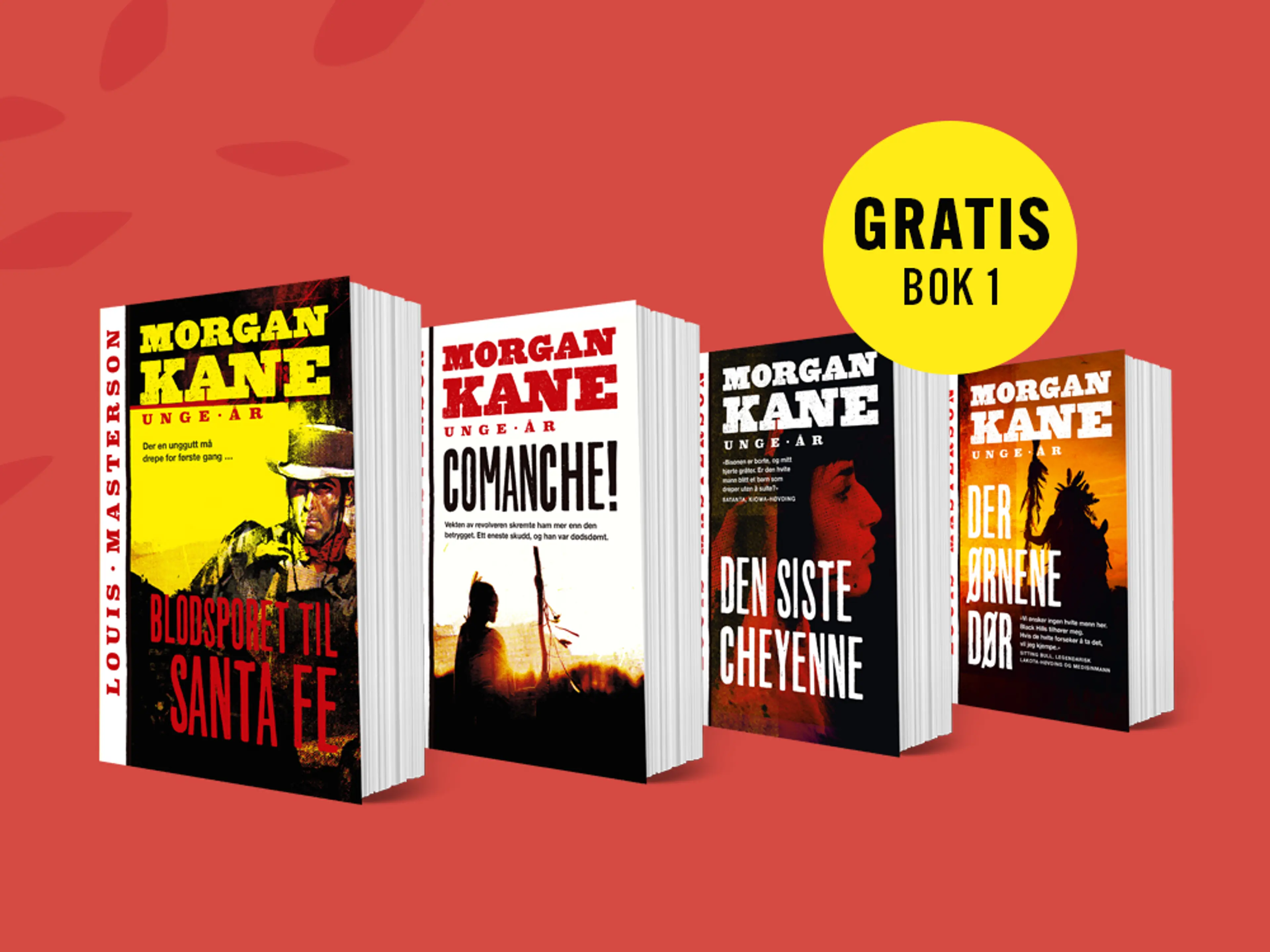 Fire bøker i serien om Morgan Kane
