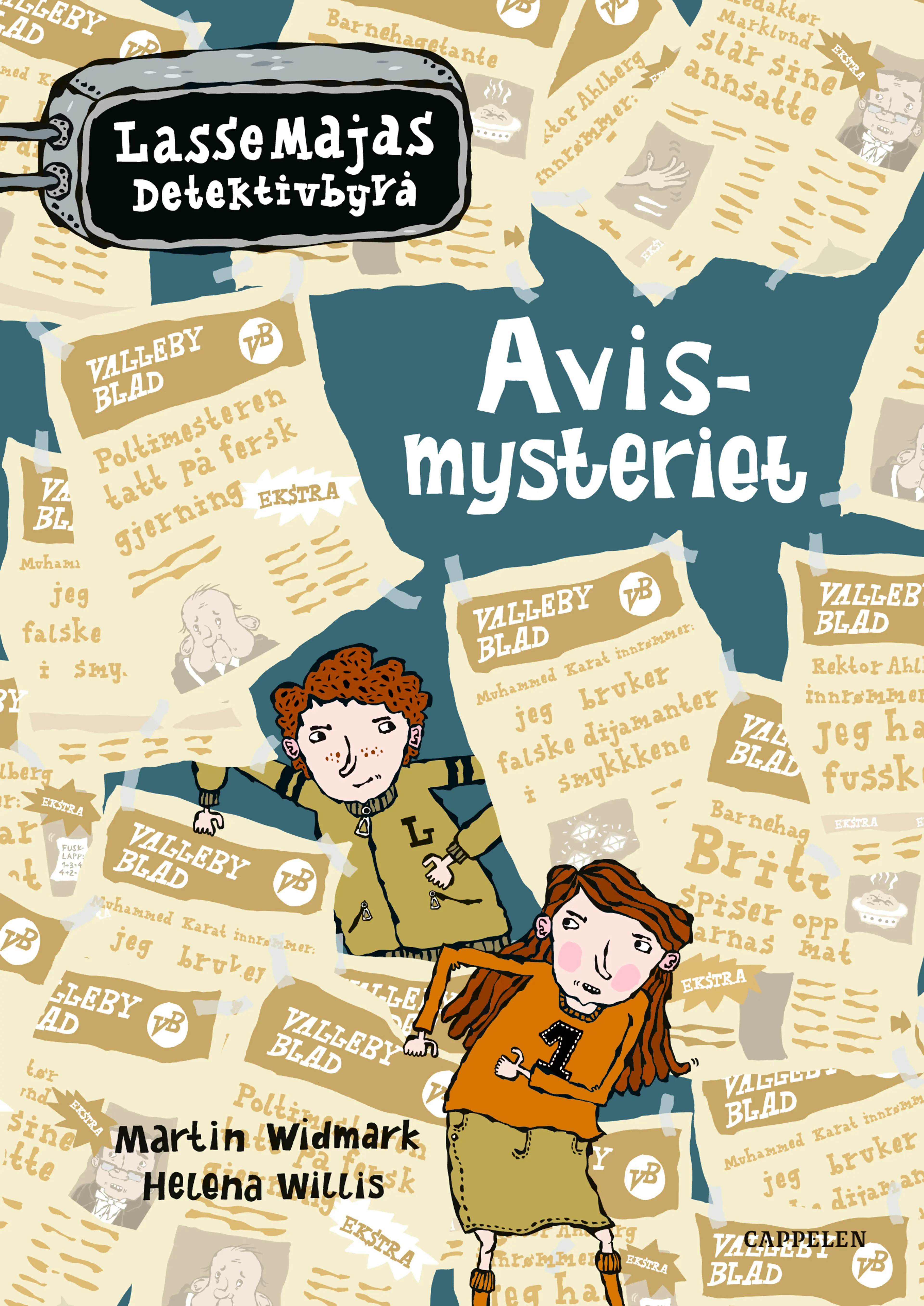 Omslag LasseMaja - Avismysteriet av Martin Widmark (Innbundet)