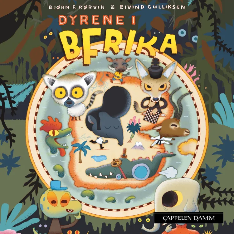 Omslag Dyrene i Bfrika av Bjørn F. Rørvik (Lydbok)