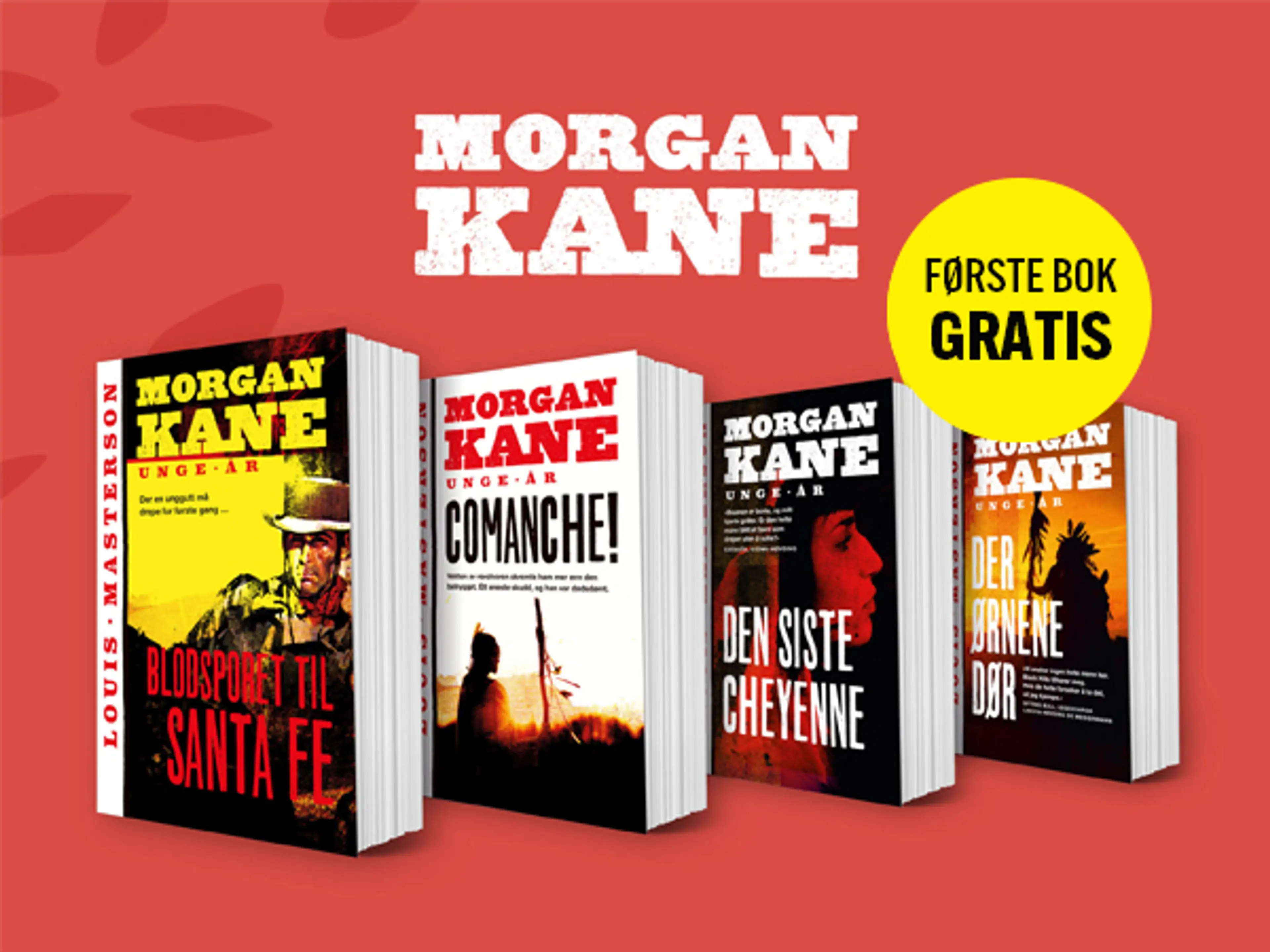 De fire første bøkene om Morgan Kane