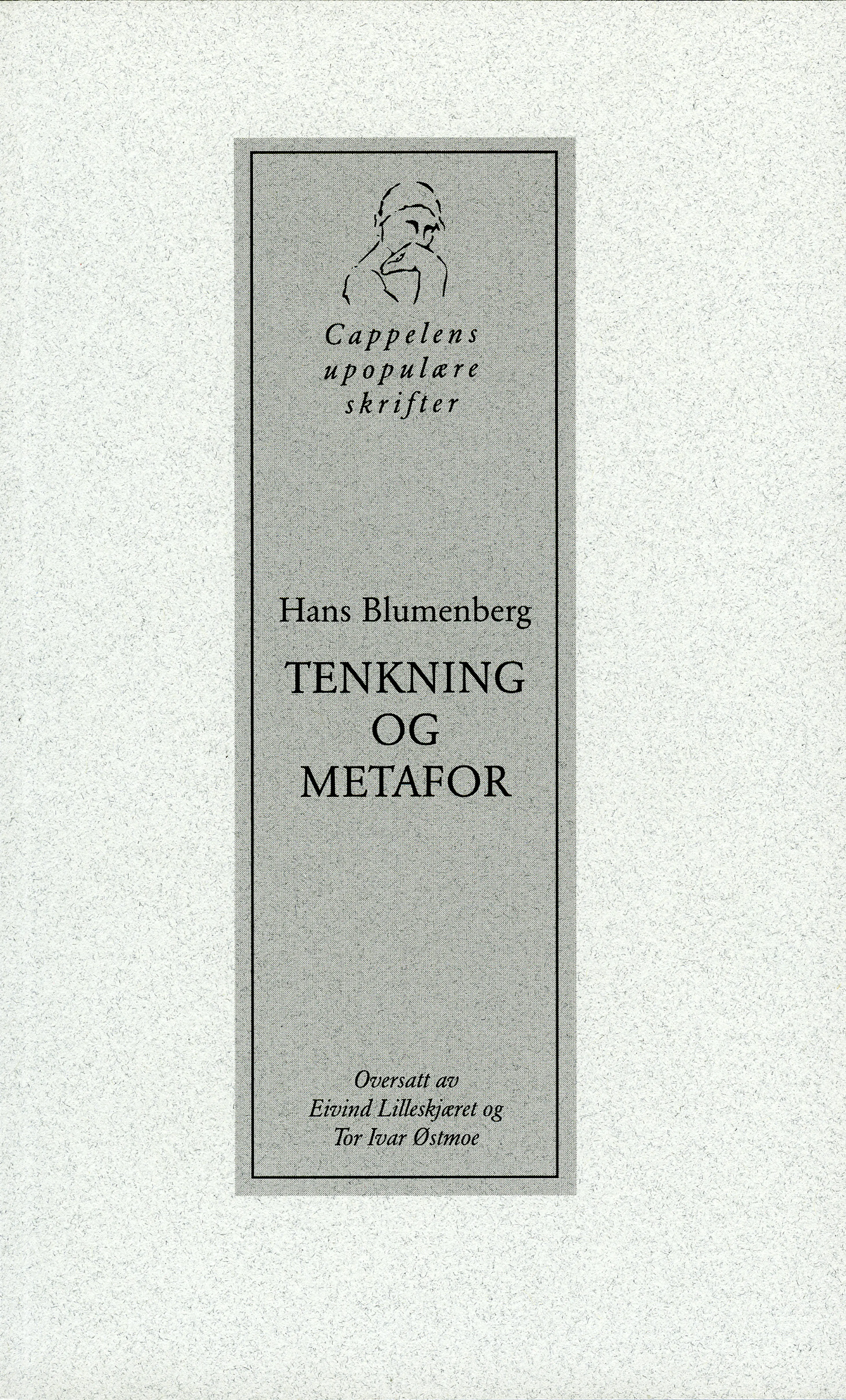 Omslag Tenkning og metafor av Hans Blumenberg (Heftet)