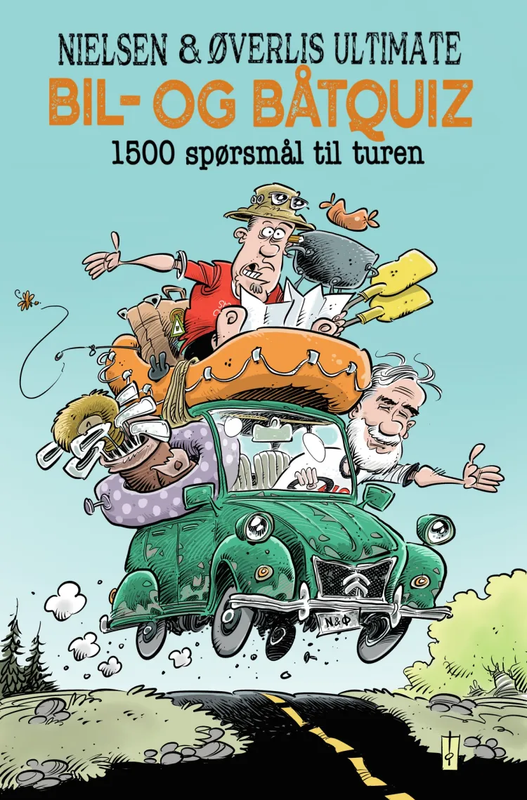 Omslag Nielsen og Øverlis ultimate bil- og båtquiz av Atle Nielsen og Frode Øverli (Innbundet)