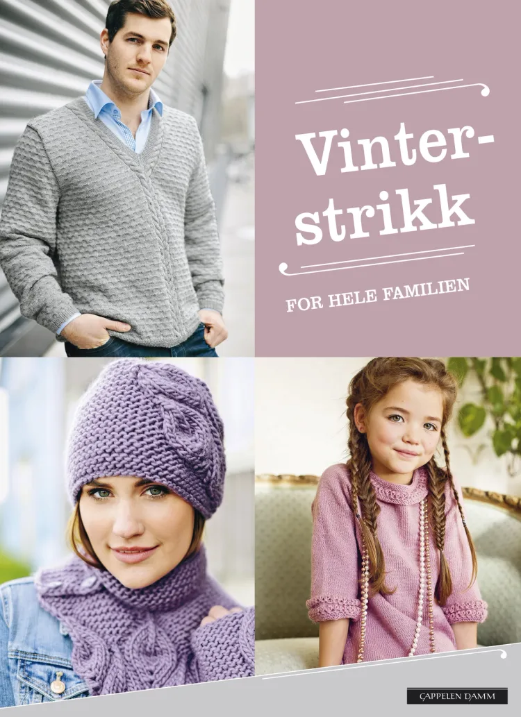 Omslag Vinterstrikk for hele familien (Innbundet)