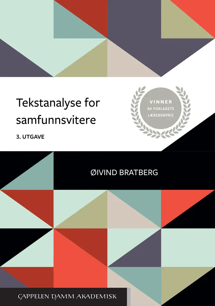 Omslag Tekstanalyse for samfunnsvitere av Øivind Bratberg (Heftet)