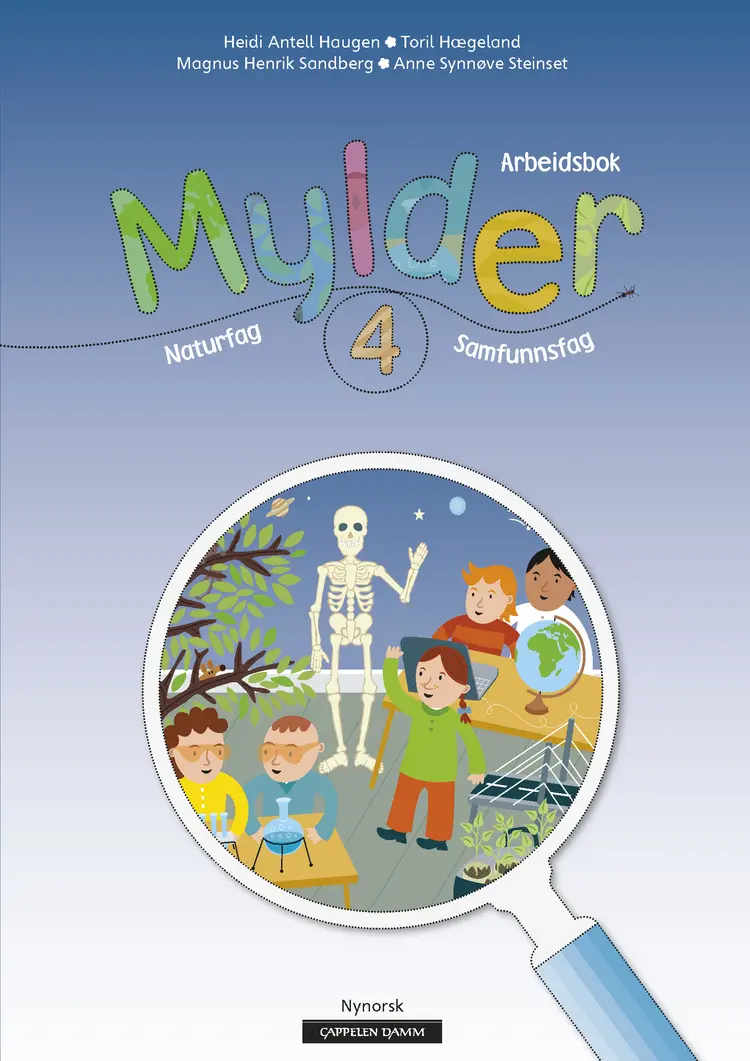 Omslag Mylder 4 Arbeidsbok av Heidi Antell Haugen;, Toril Hægeland, Magnus Henrik Sandberg og Anne Synnøve Steinset (Heftet)