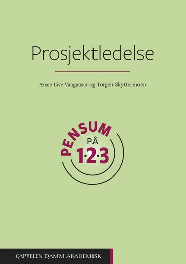 Omslag Prosjektledelse på 1-2-3 av Anne Live Vaagaasar og Torgeir Skyttermoen (Heftet)