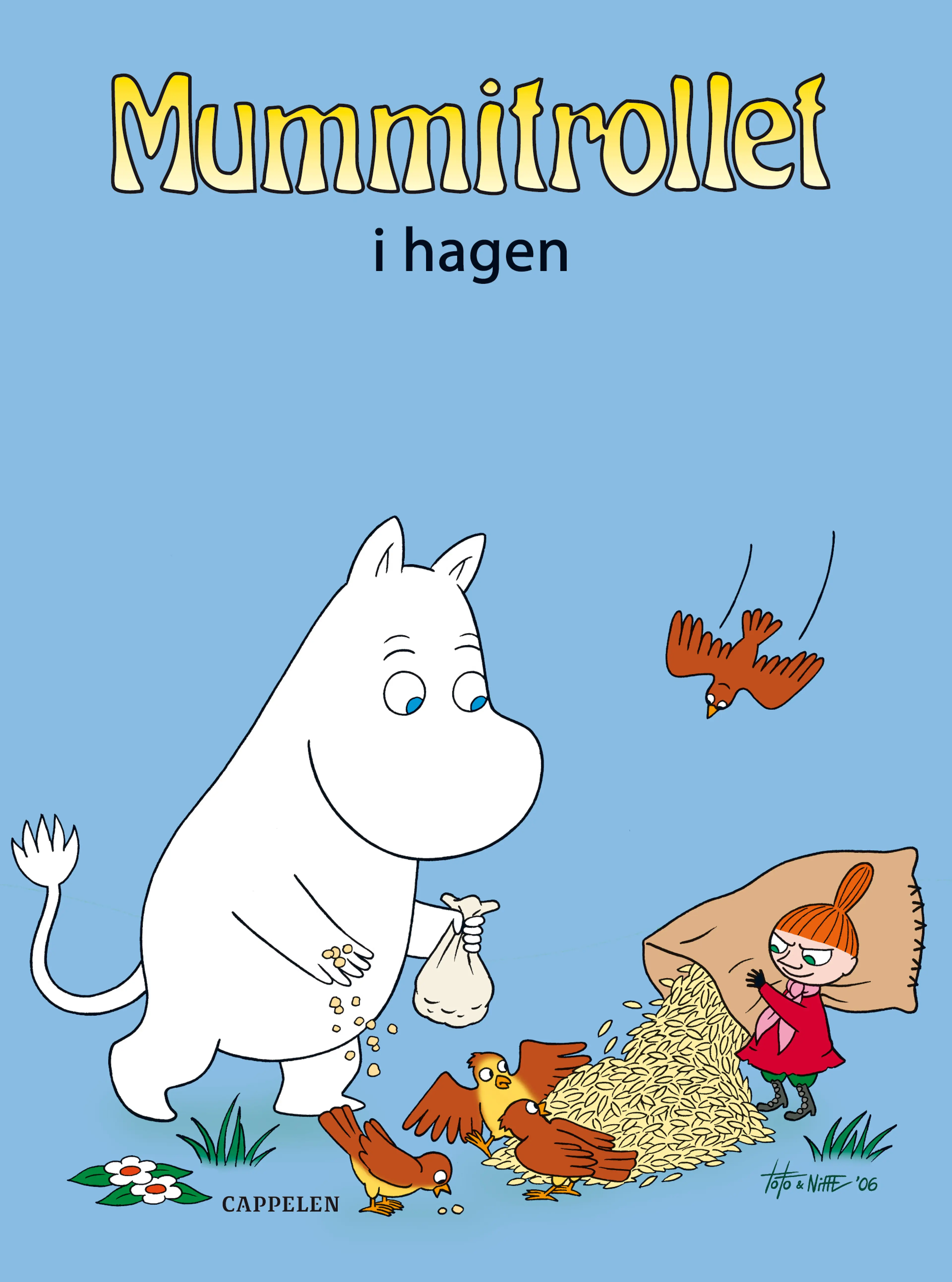 Omslag Mummitrollet i hagen av Tove Jansson (Innbundet)