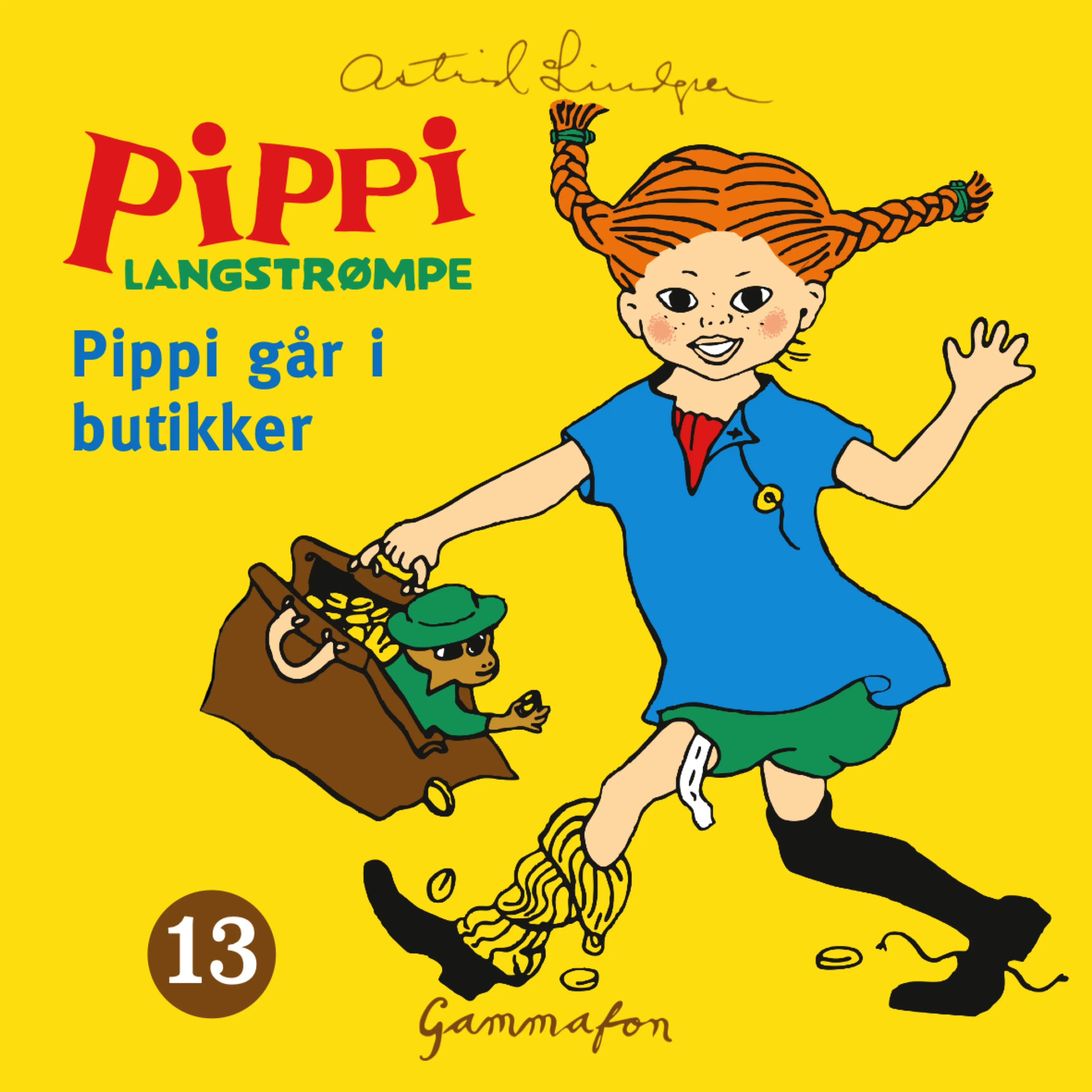 Omslag Pippi går i butikker av Astrid Lindgren (Lydbok)