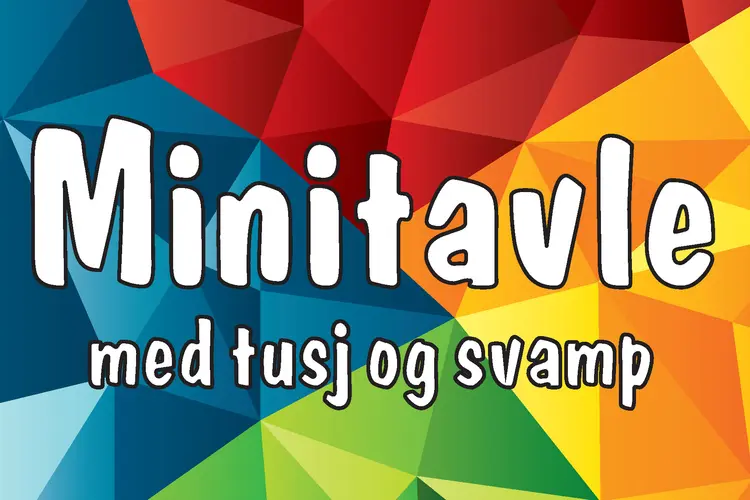 Omslag Minitavle (30 stk.) med tusj og svamp (Eske)