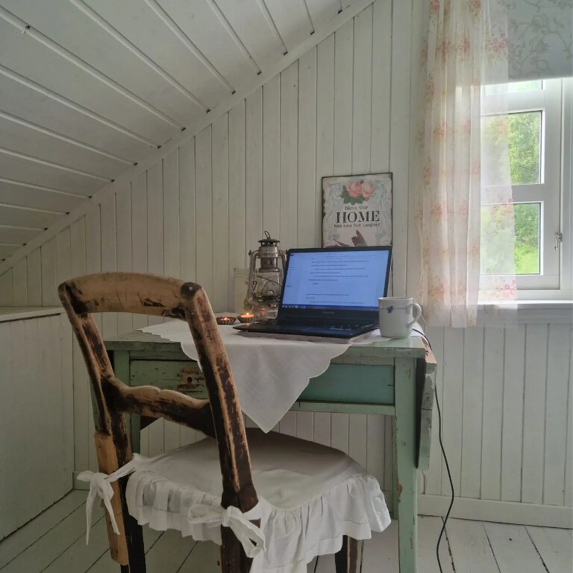 Foto av Renates skrivehjørne
