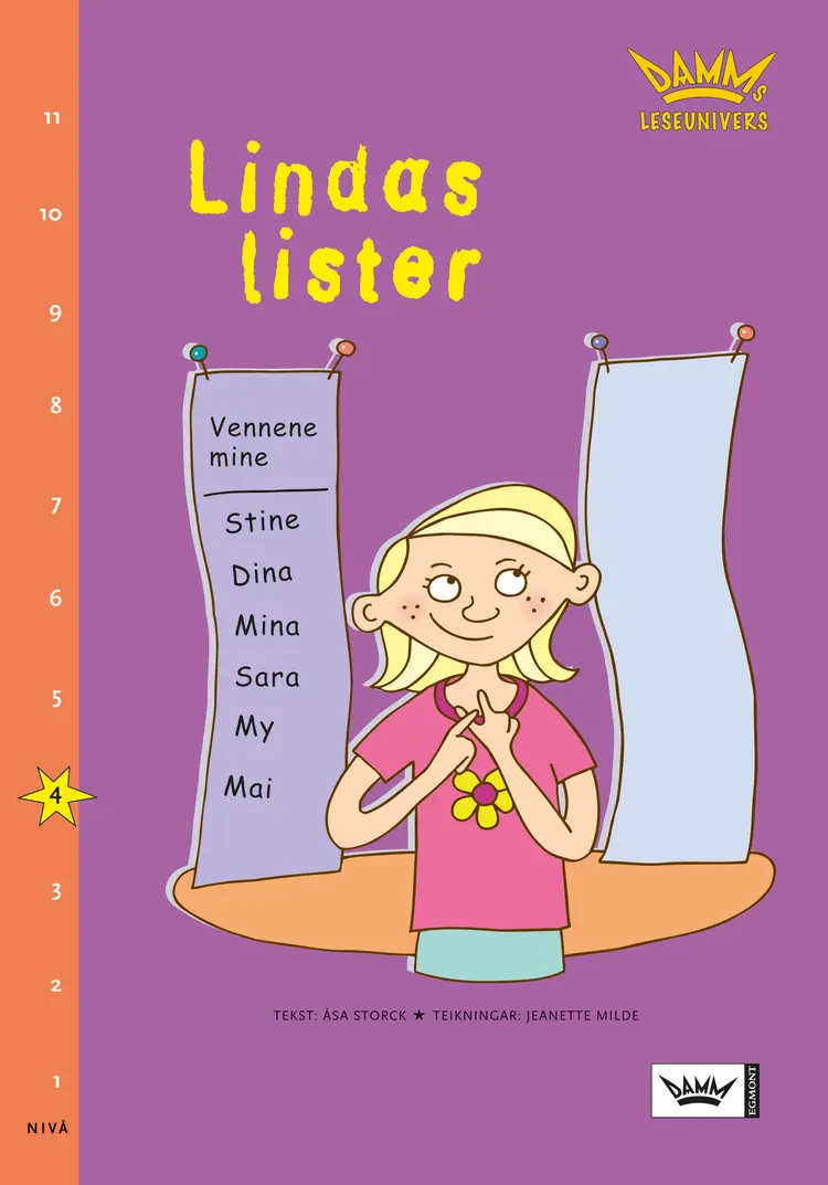 Omslag Damms leseunivers 1: Lindas lister av Åsa Storck (Heftet)