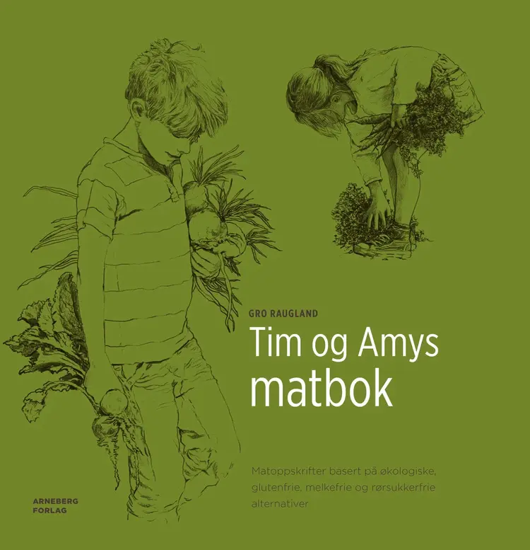 Omslag Tim og Amys matbok av Gro Raugland (Innbundet)