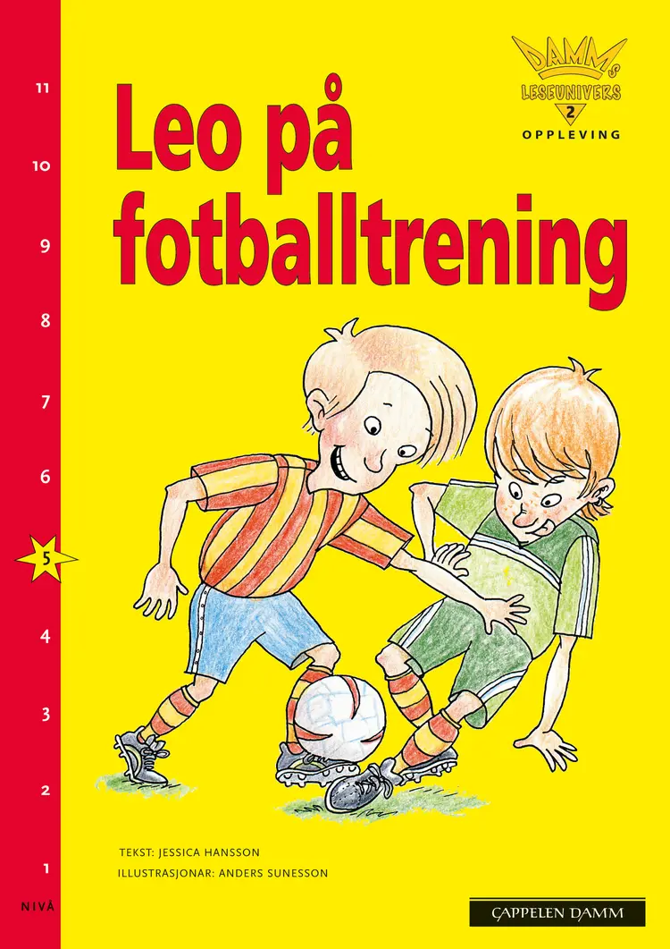 Omslag Damms leseunivers 2 Opplevelse: Leo på fotballtrening av Jessica Hansson (Heftet)
