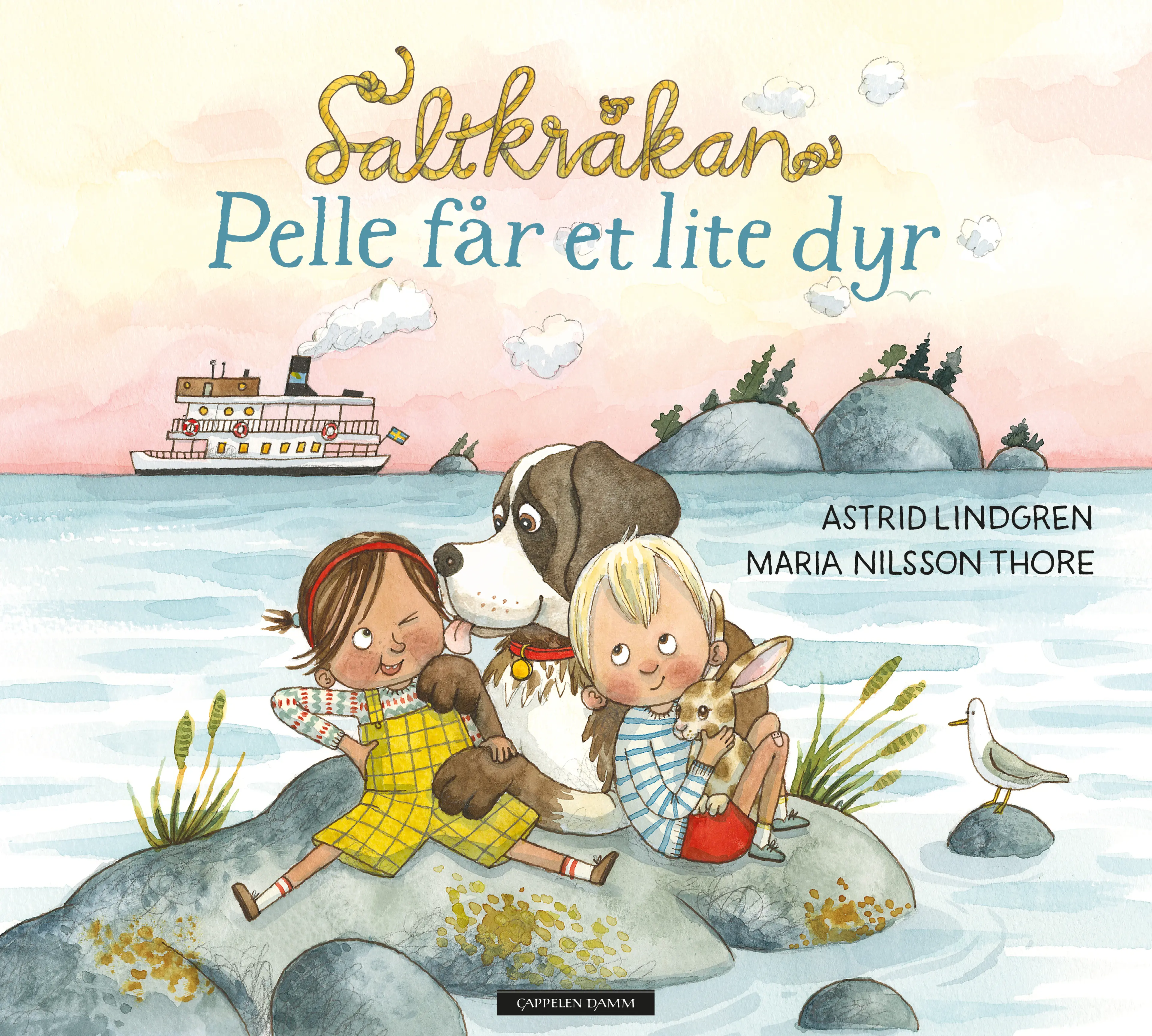 Omslag Saltkråkan - Pelle får et lite dyr av Astrid Lindgren (Innbundet)