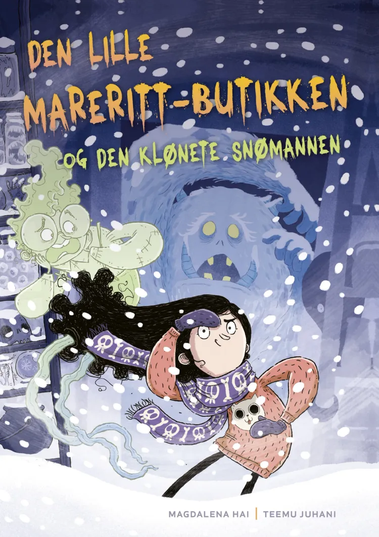 Omslag Den lille mareritt-butikken og den klønete snømannen av Magdalena Hai (Innbundet)