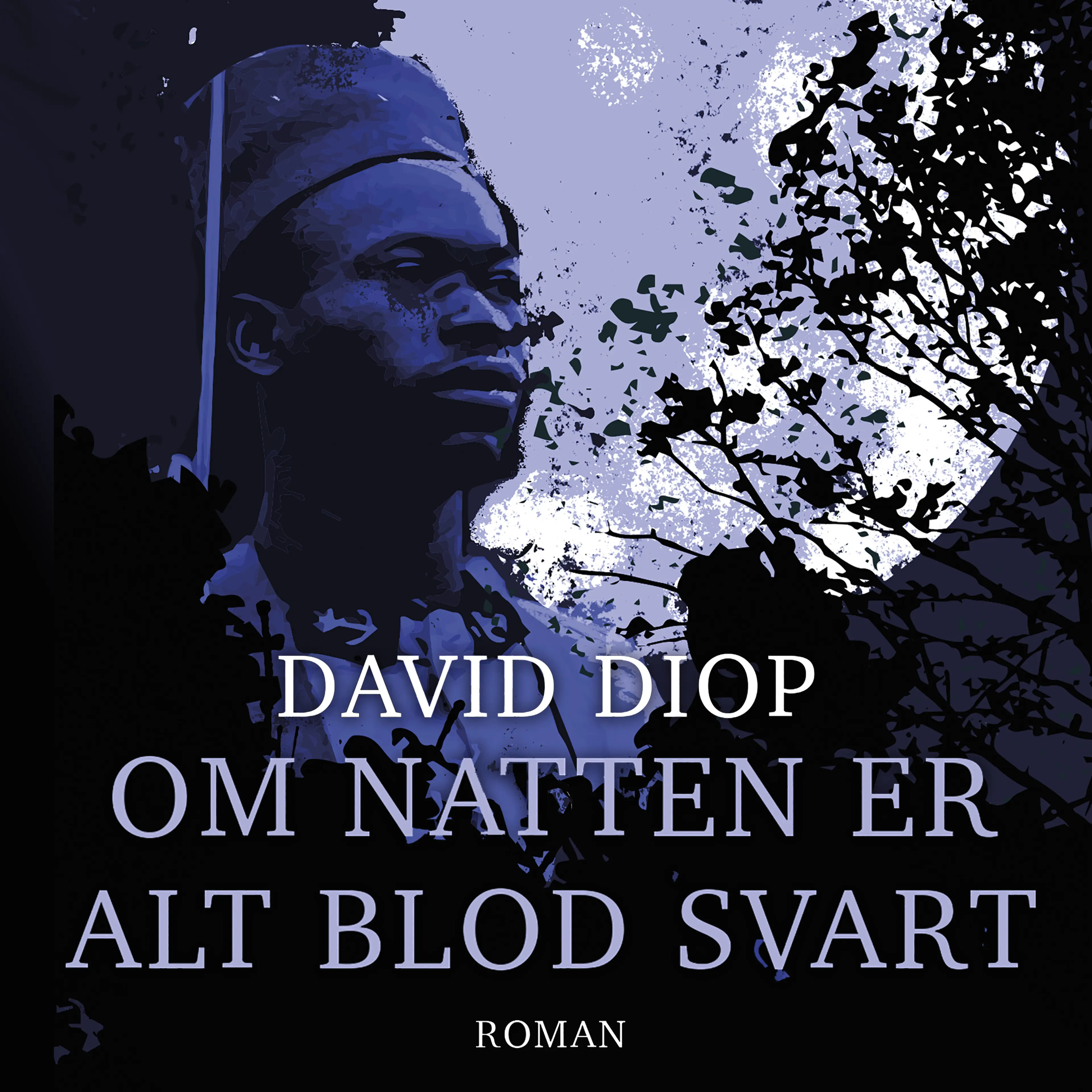 Omslag Om natten er alt blod svart av David Diop (Lydbok)