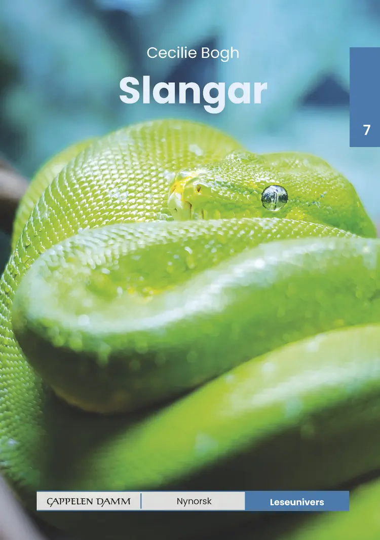 Omslag Leseunivers 7: Slangar av Cecilie Bogh (Innbundet)