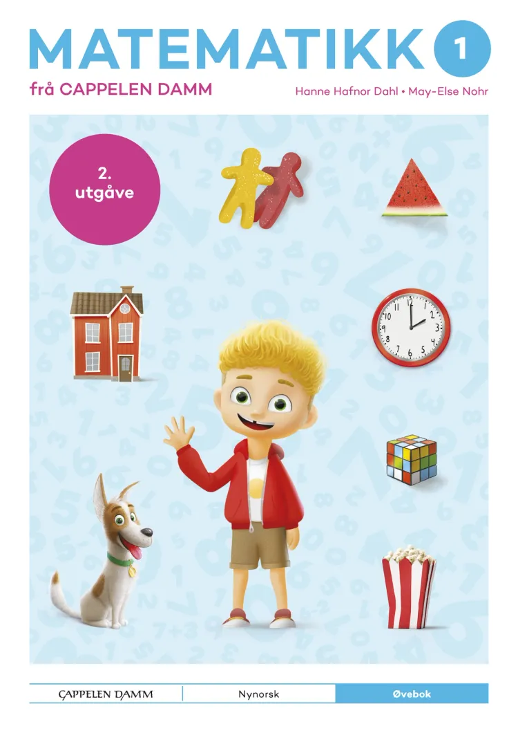 Omslag Matematikk 1 frå Cappelen Damm Øvebok av Hanne Hafnor Dahl og May-Else Nohr (Heftet)