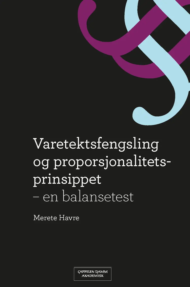 Omslag Varetektsfengsling og proporsjonalitetsprinsippet av Merete Havre (Innbundet)