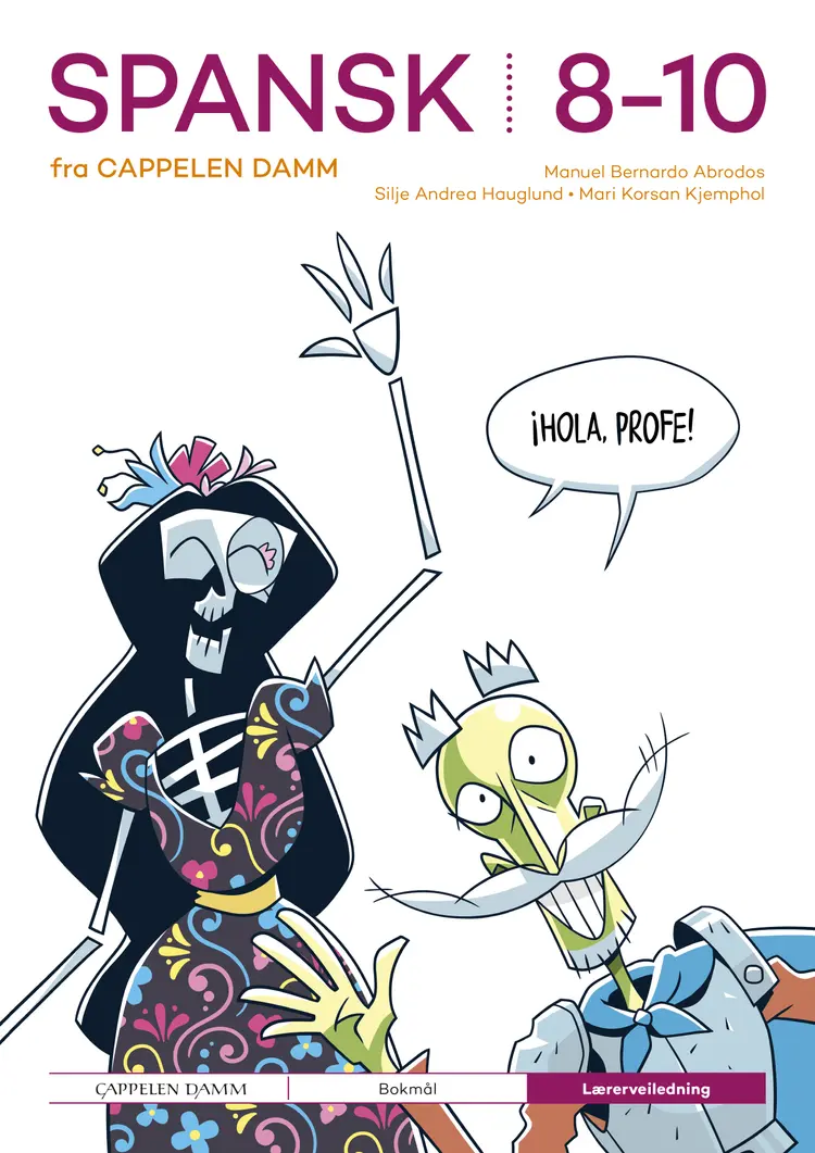 Omslag Spansk 8-10 fra Cappelen Damm Lærerveiledning av Manuel Bernardo Abrodos, Silje Andrea Hauglund og Mari Korsan Kjemphol (Ukjent)