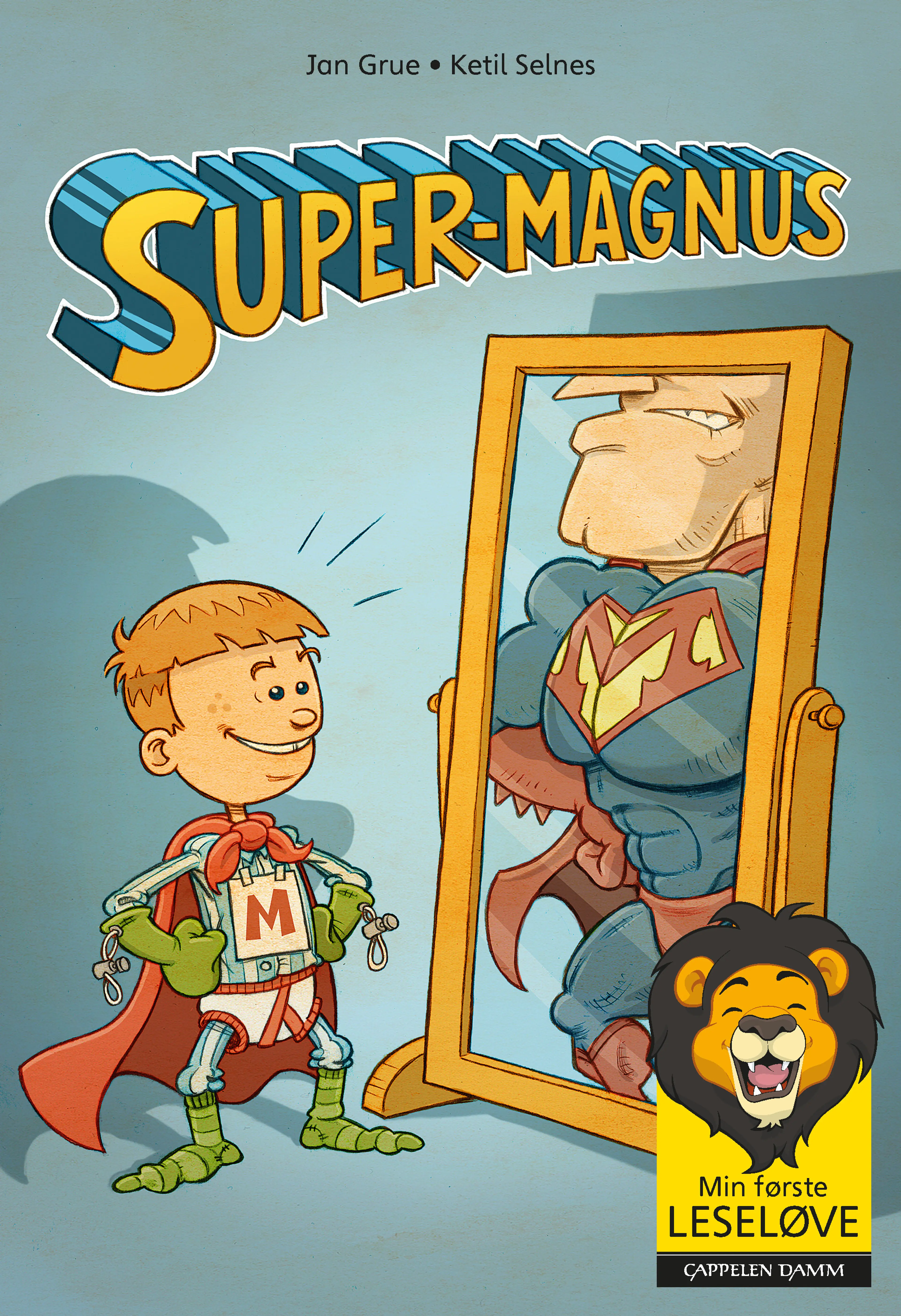 Omslag Min første leseløve - Super-Magnus av Jan Grue (Innbundet)