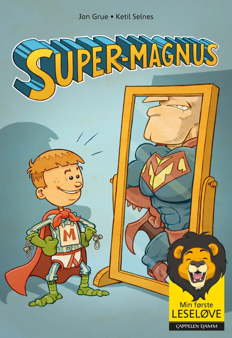 Omslag Min første leseløve - Super-Magnus av Jan Grue (Innbundet)