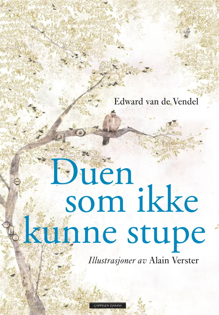 Omslag Duen som ikke kunne stupe av Edward van de Vendel og Alain Verster (Innbundet)