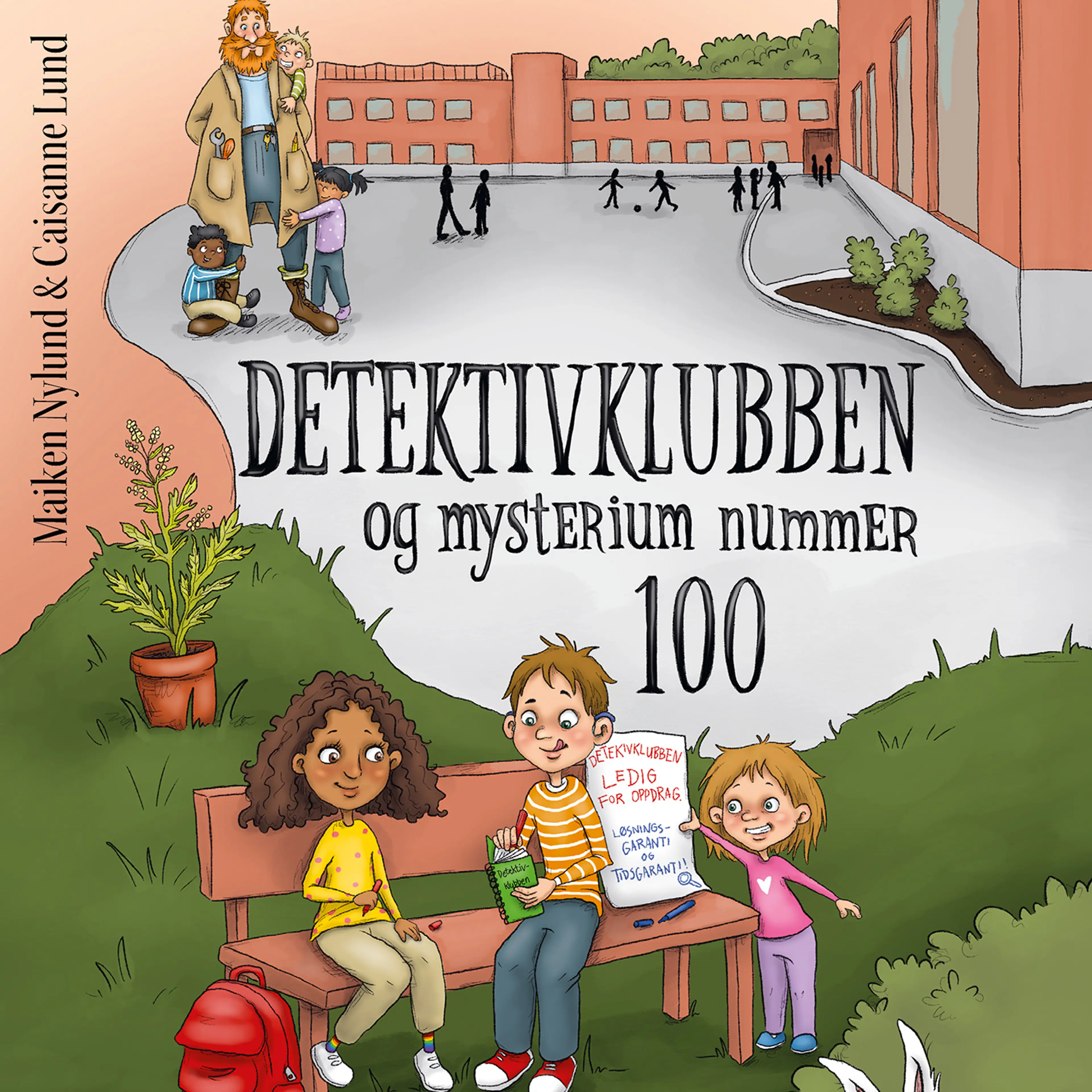 Omslag Detektivklubben og mysterium nummer 100 av Caisanne Lund og Maiken Nylund (Lydbok)