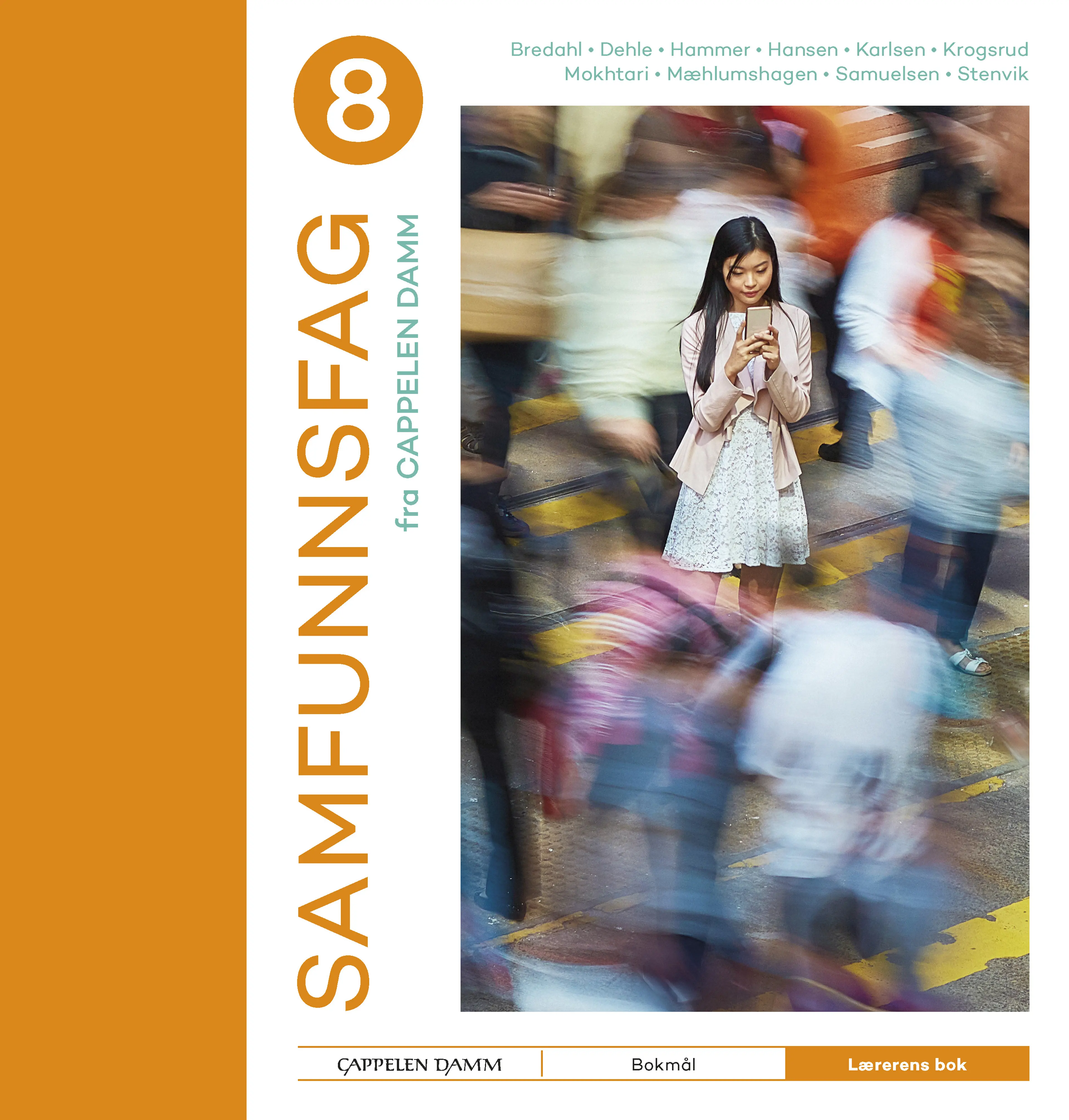 Omslag Samfunnsfag 8 fra Cappelen Damm Lærerens bok av Liv Bredahl med flere (Innbundet)