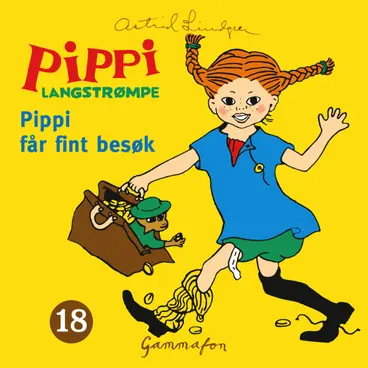 Omslag Pippi får fint besøk av Astrid Lindgren (Lydbok)