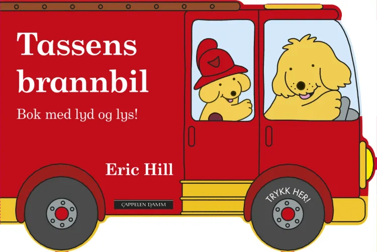 Omslag Tassens brannbil av Eric Hill (Innbundet)