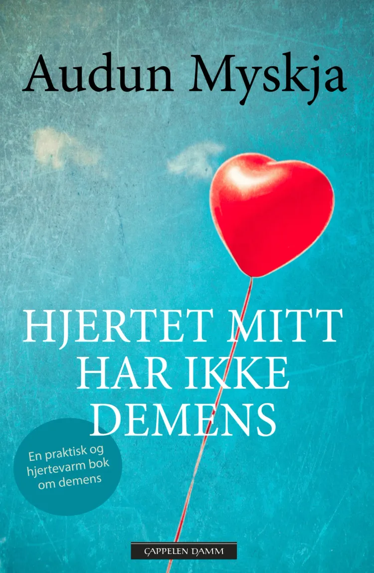 Omslag Hjertet mitt har ikke demens av Audun Myskja (Innbundet)