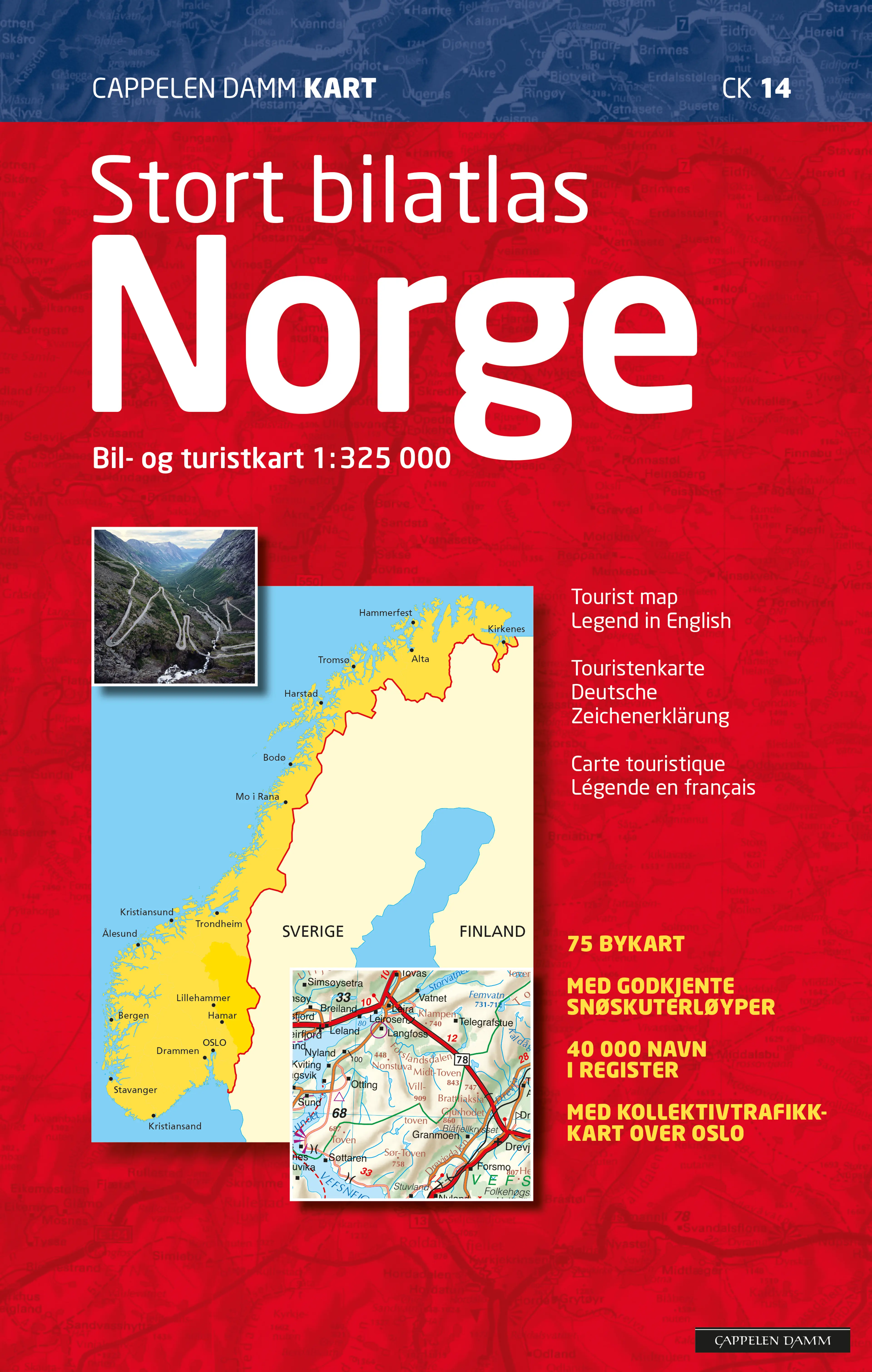 Omslag Stort bilatlas Norge 2021 (CK 14) (Ukjent)