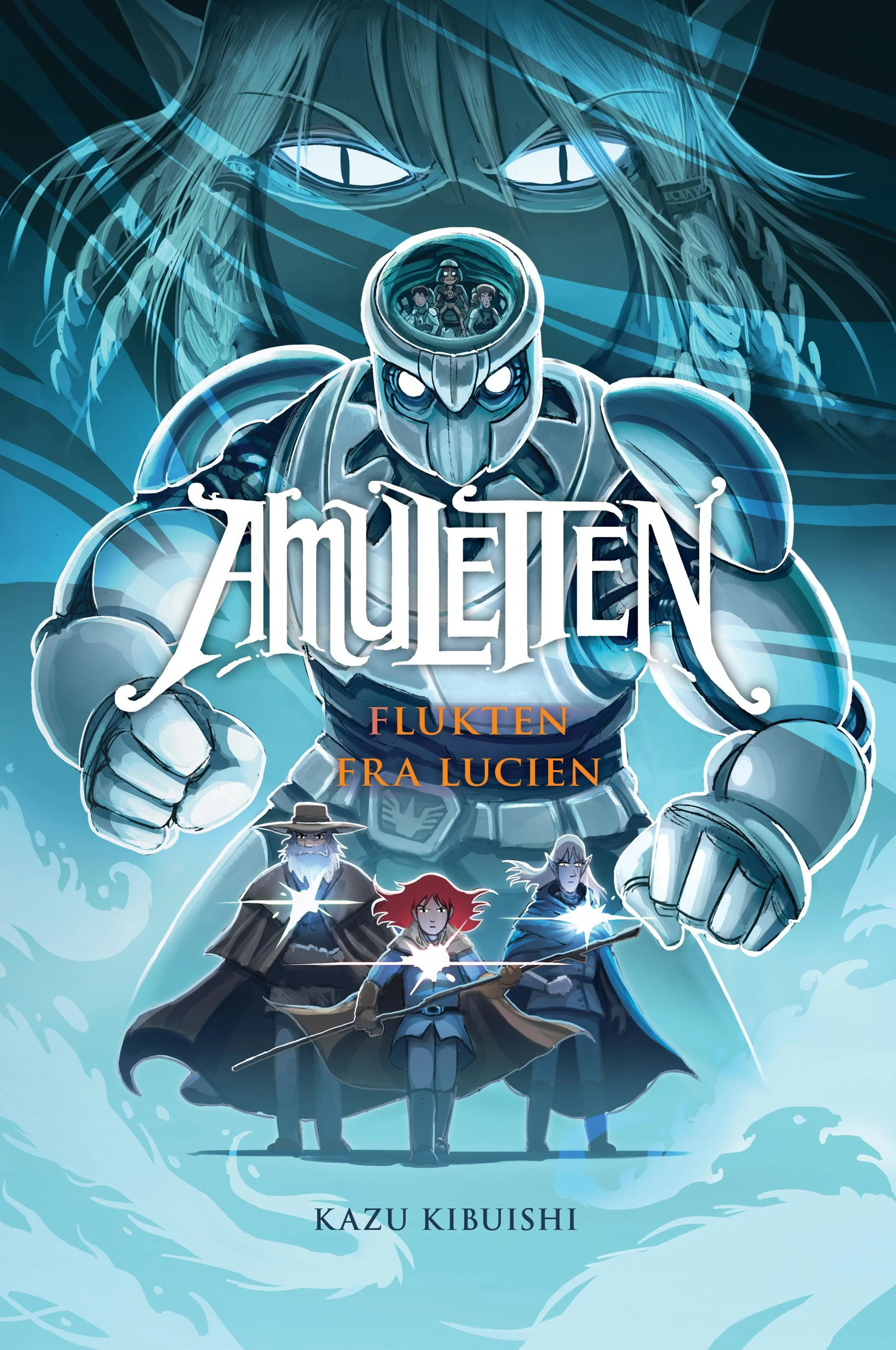 Omslag Amuletten 6: Flukten fra Lucien av Kazu Kibuishi (Heftet)