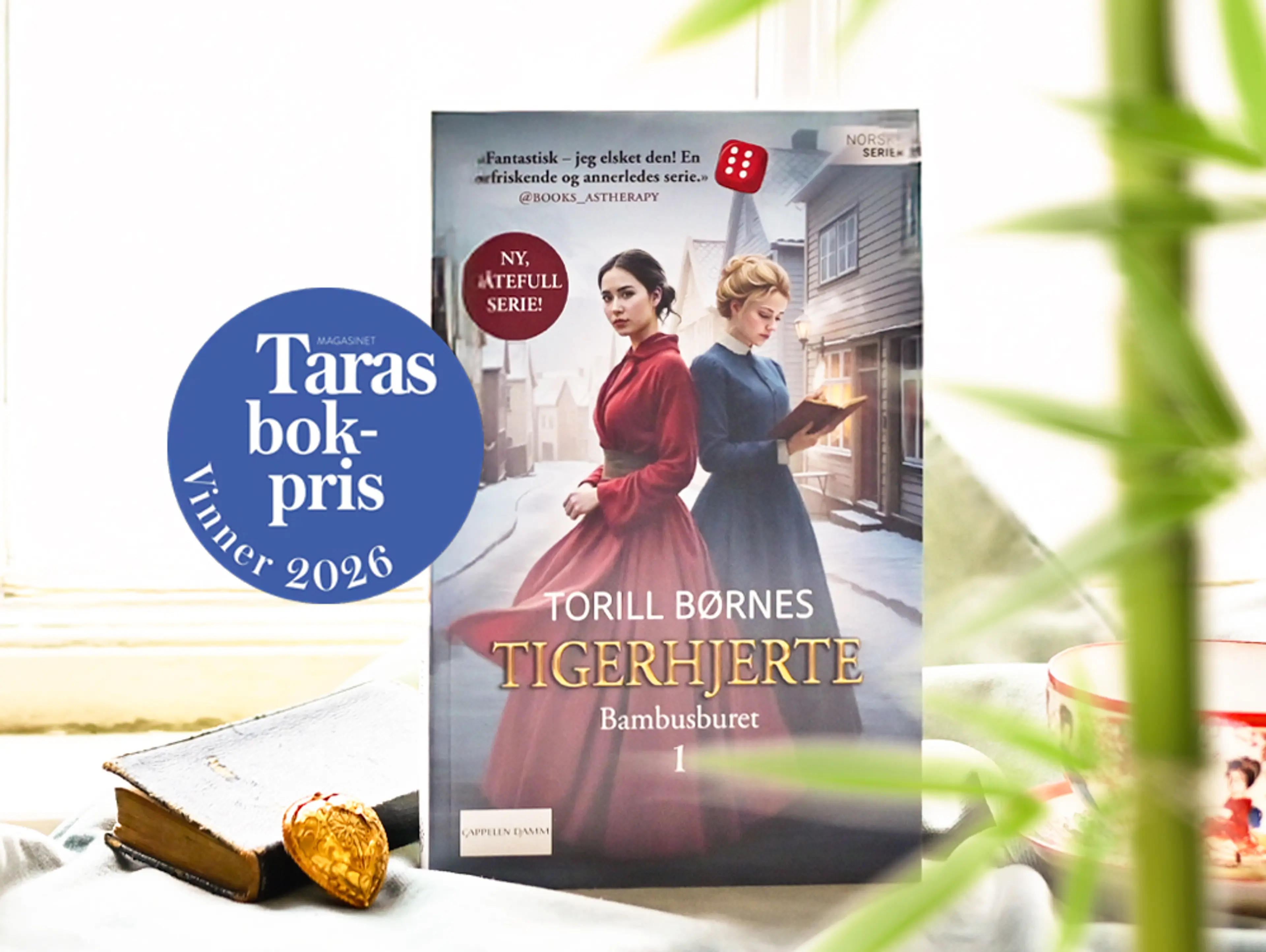 Foto av første bok i serien Tigerhjerte