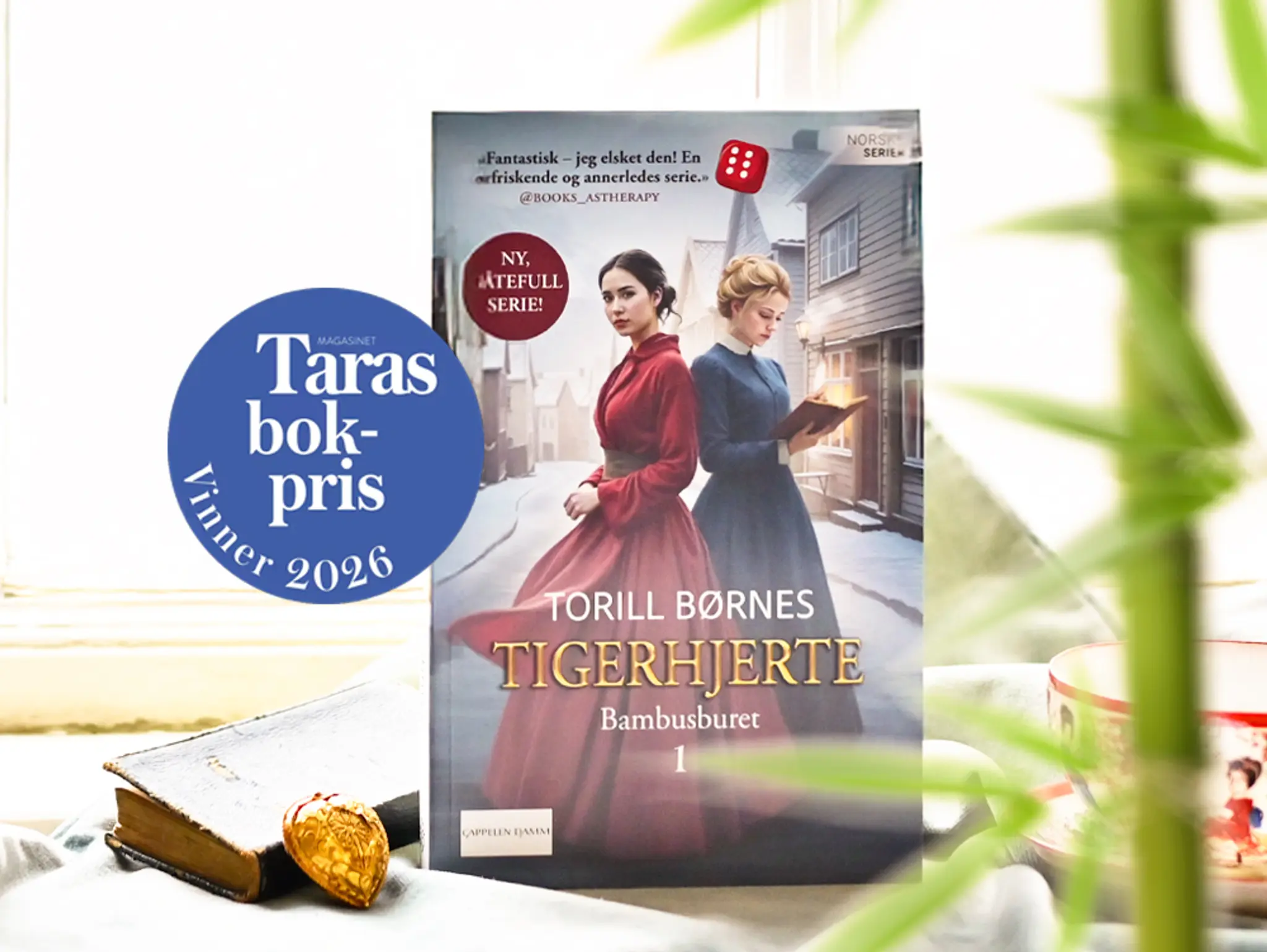 Foto av første bok i serien Tigerhjerte