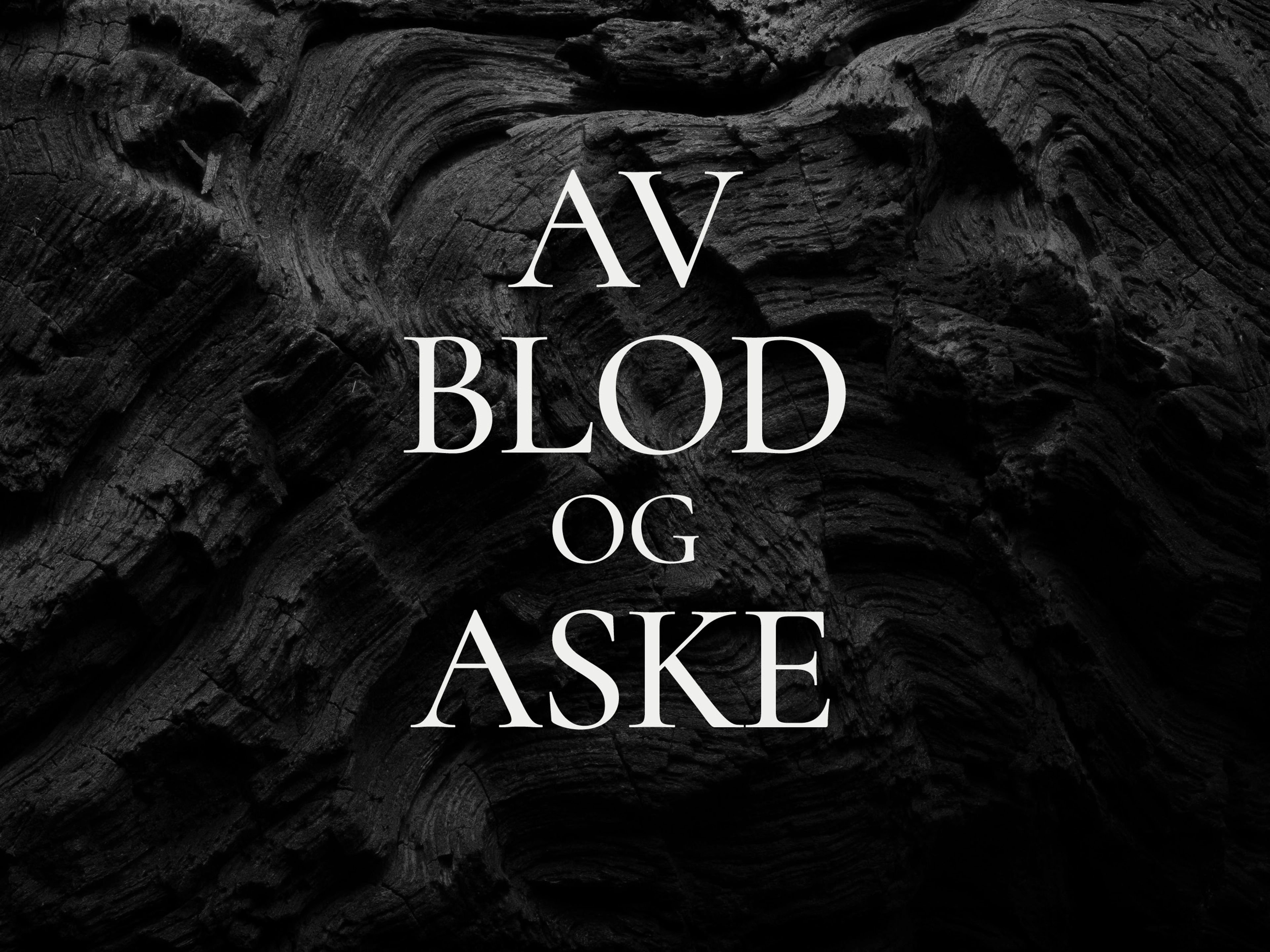 Logo Av blod og aske på sort bakgrunn
