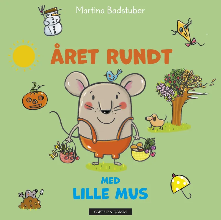 Omslag Året rundt med Lille Mus av Martina Badstuber (Innbundet)