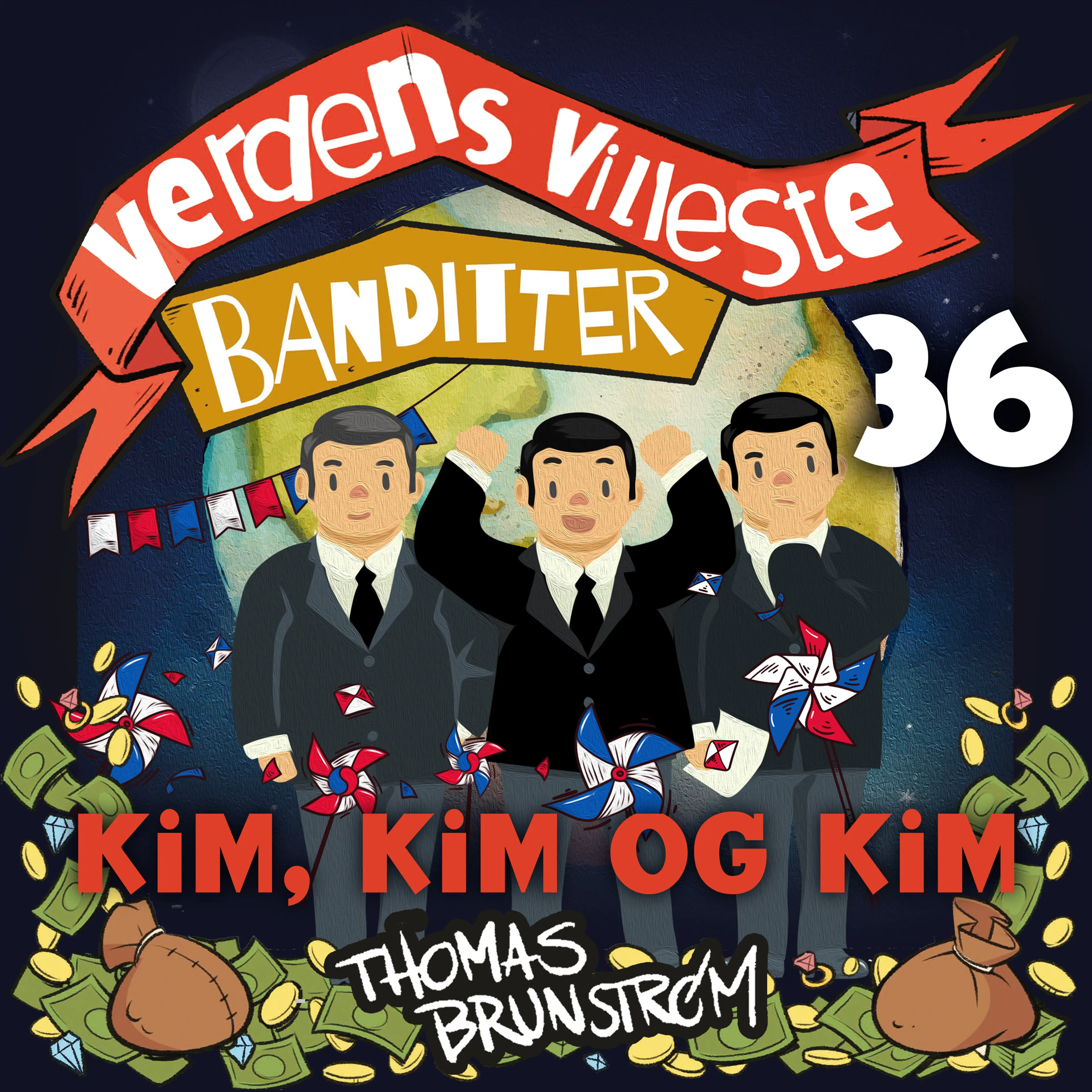 Omslag Kim, Kim og Kim av Thomas Brunstrøm (Lydbok)