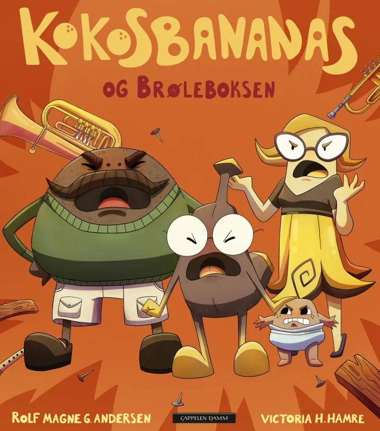 Omslag Kokosbananas og brøleboksen av Rolf Magne G. Andersen (Innbundet)