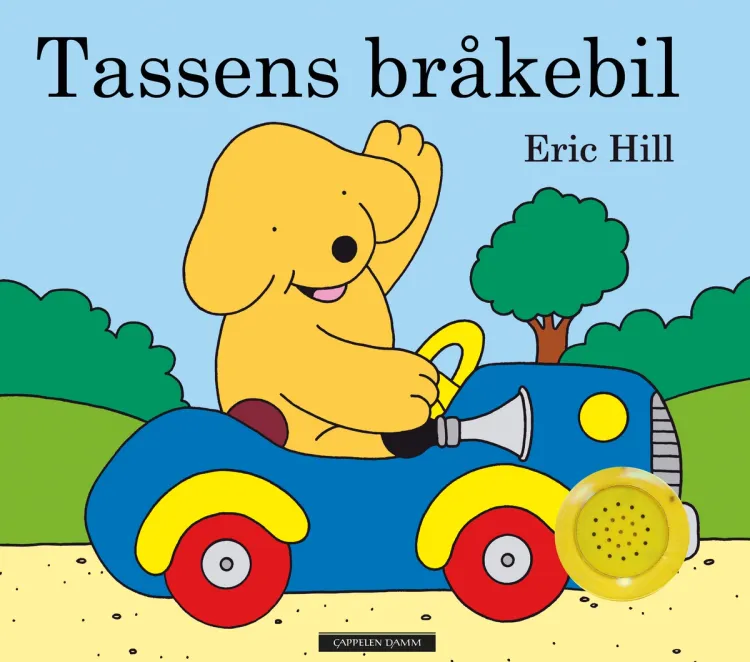 Omslag Tassens bråkebil av Eric Hill (Innbundet)