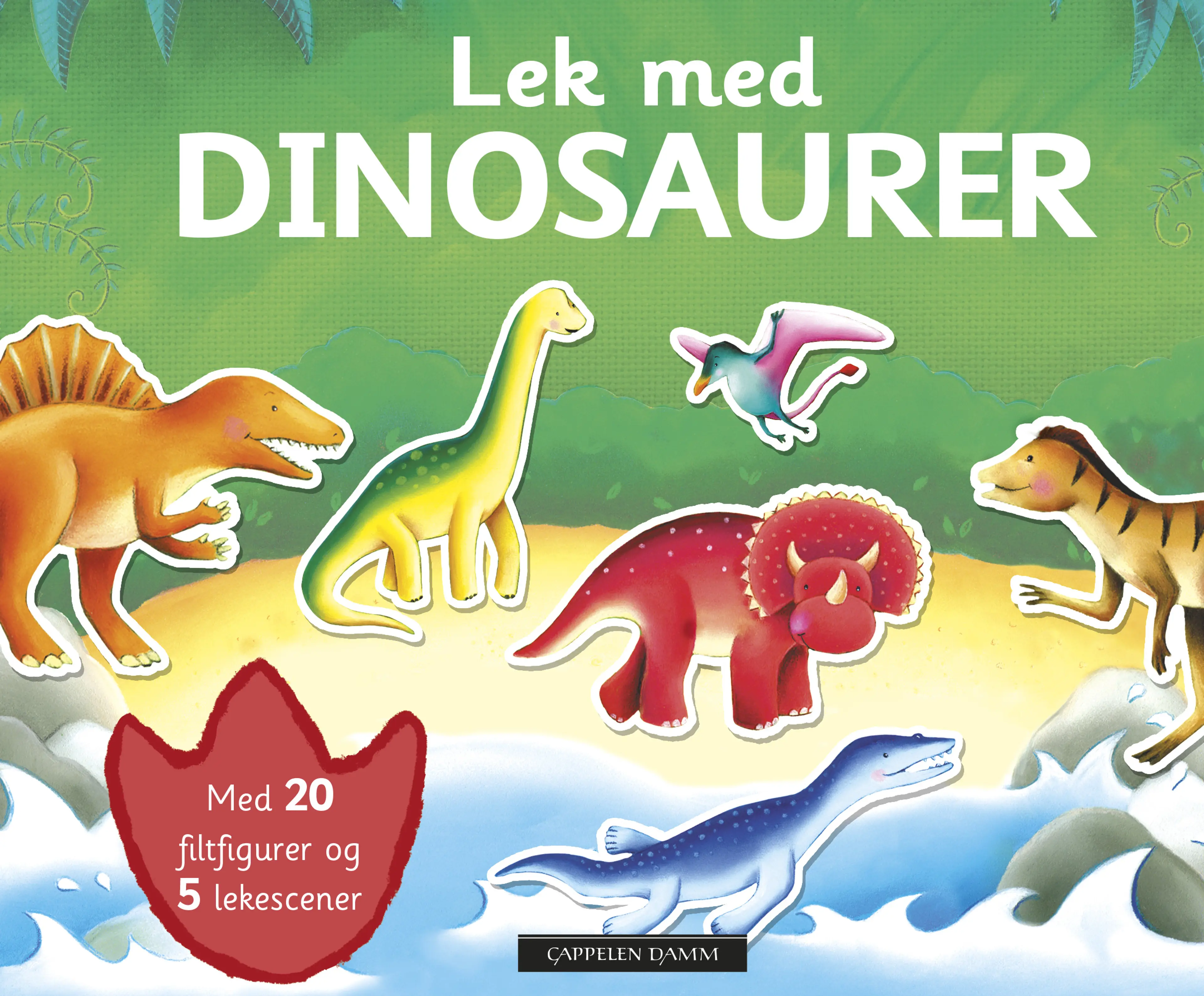 Omslag Lek med dinosaurer (Innbundet)