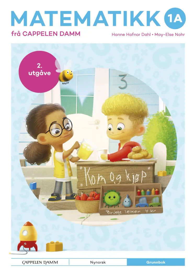 Omslag Matematikk 1A frå Cappelen Damm Grunnbok av Hanne Hafnor Dahl og May-Else Nohr (Heftet)